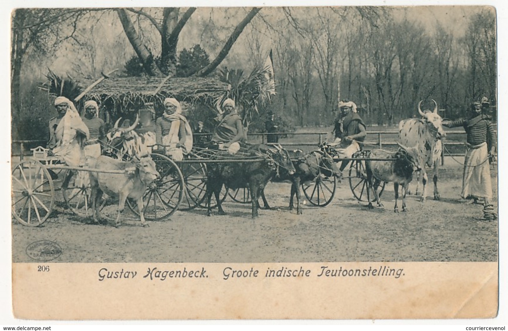 Lot 6 CPA - (Cirque) Gustav Hagenbeck - Exposition indienne (Groote indische Teutoonstelling) - dont Montreurs d'ours