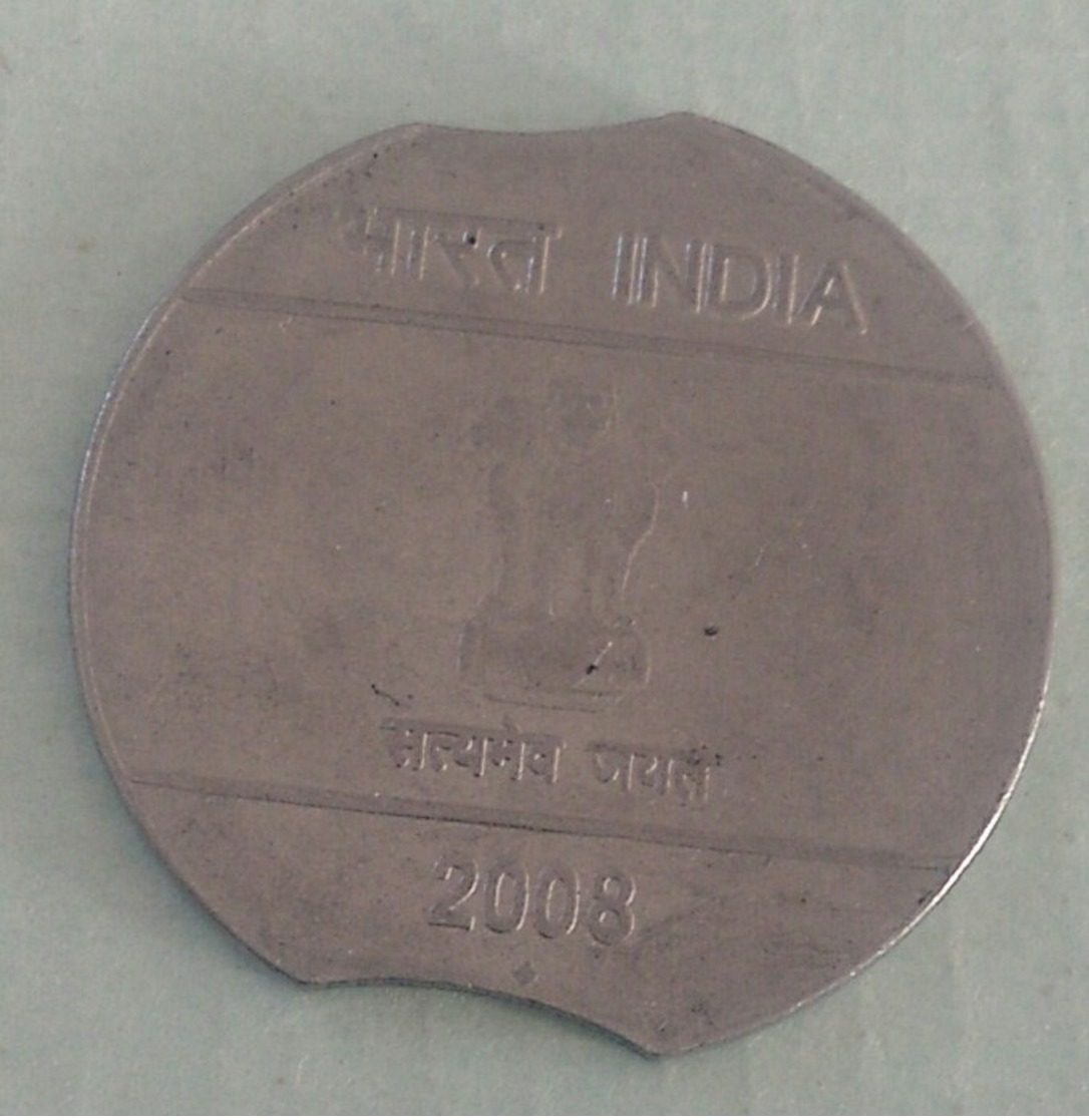 India Indein Error Coin..2008...2 Rupee - Inde