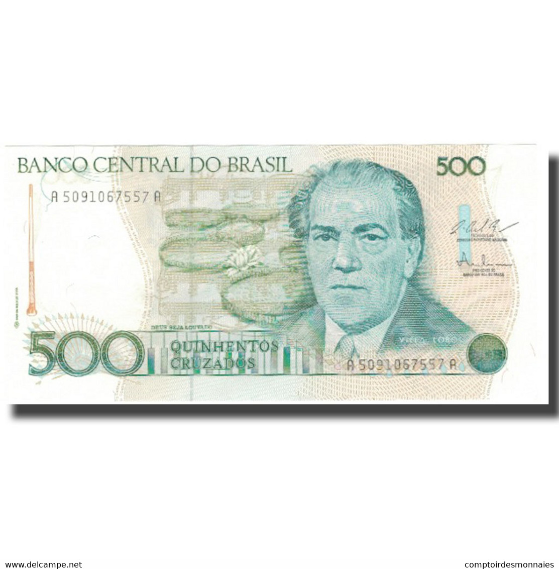 Billet, Brésil, 500 Cruzados, 1990, UNdated (1990), KM:212c, NEUF - Brasil