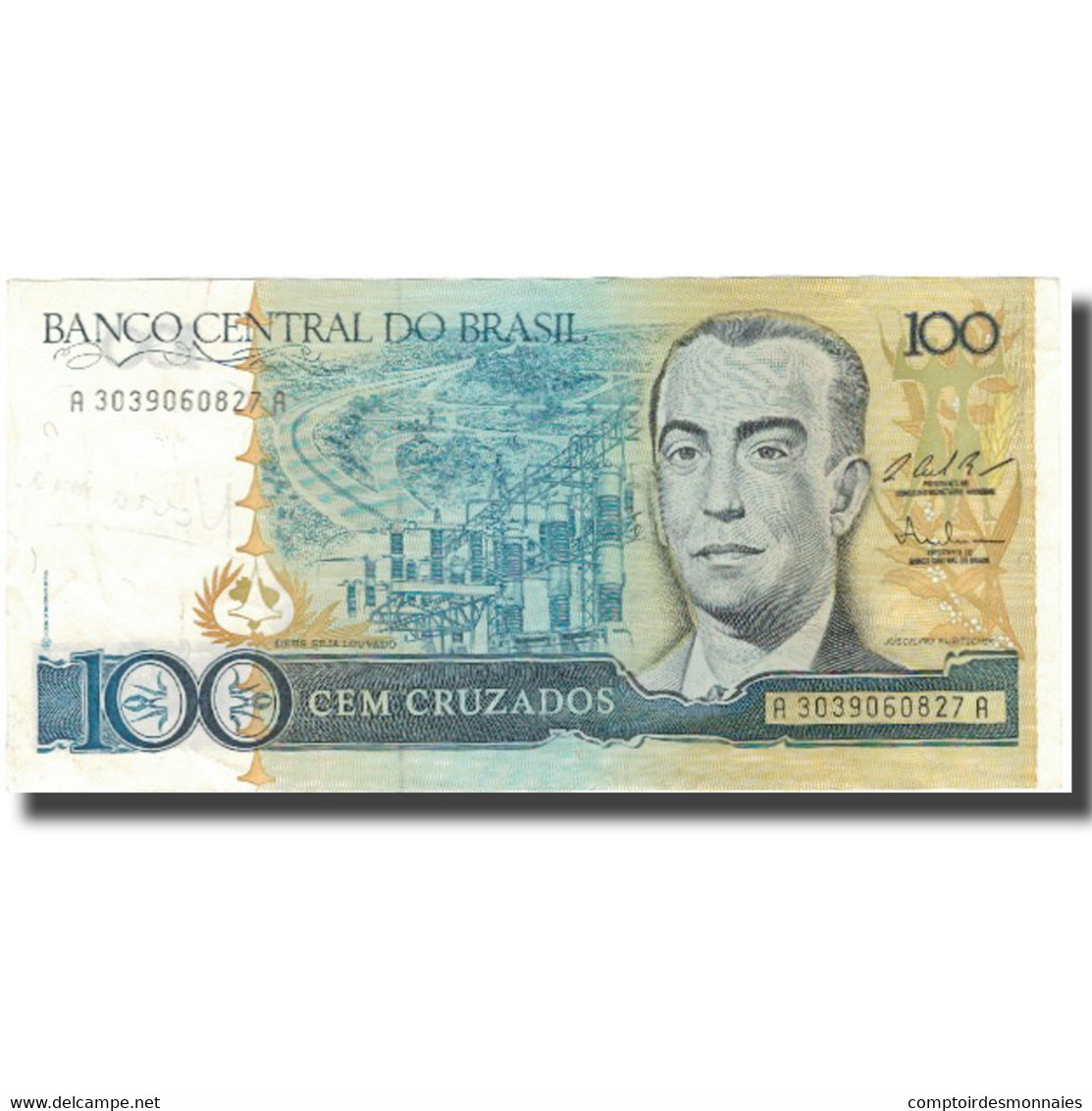 Billet, Brésil, 100 Cruzados, 1987, 1987, KM:211c, TTB - Brésil