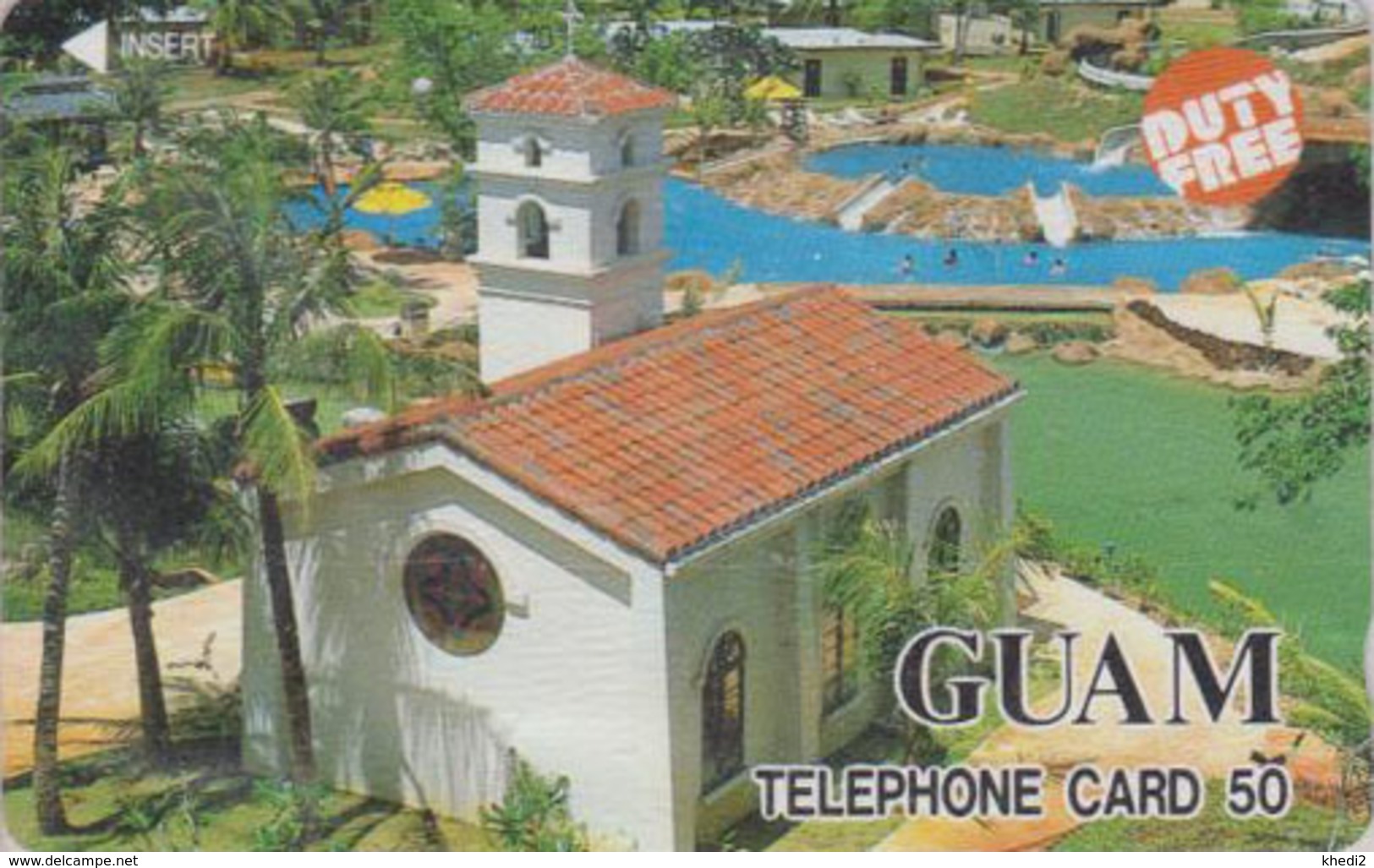 Télécarte Japon / 110-50075 - Site GUAM USA - Eglise ** DUTY FREE ** - Church Japan Phonecard - 47 - Paysages