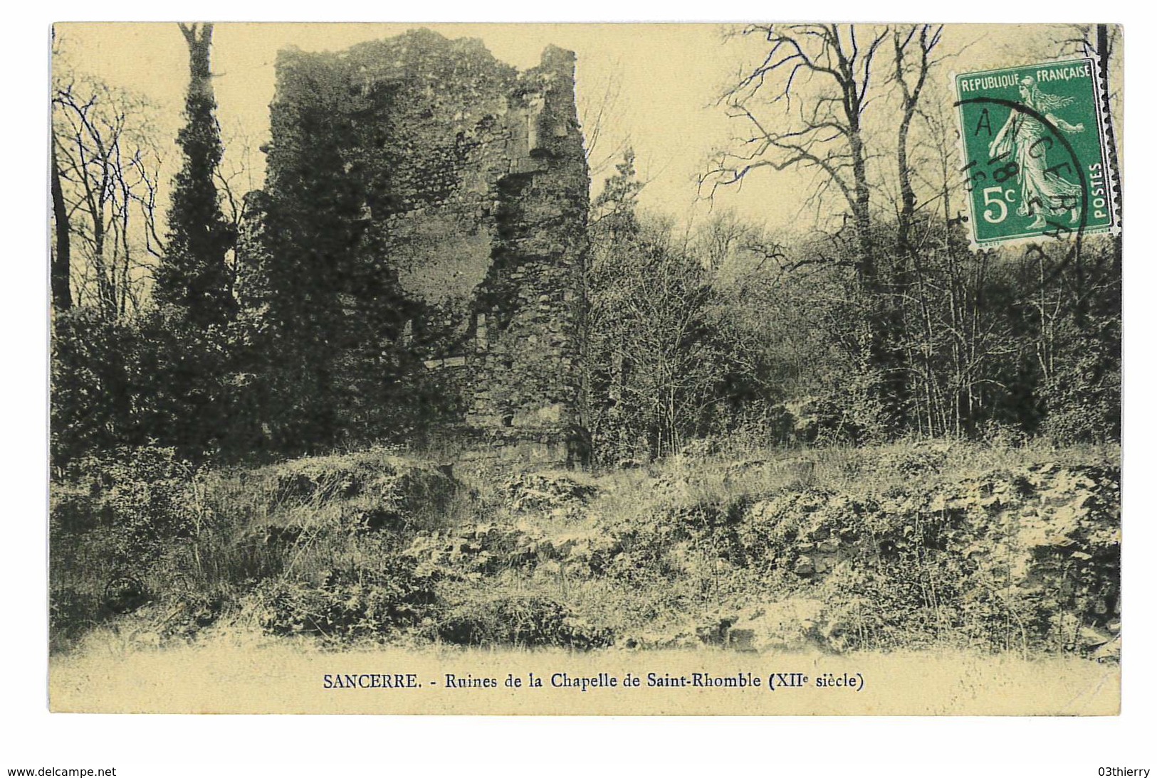 CPA 18 SANCERRE RUINES DE LA CHAPELLE DE SAINT-RHOMBLE - Sancerre