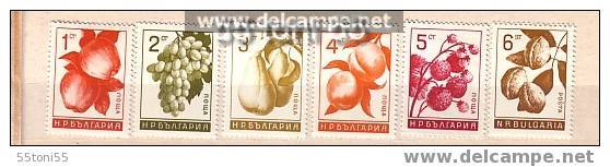 1965 Flora- Fruits Wines 5v - MNH  BULGARIA / Bulgarie - Vinos Y Alcoholes