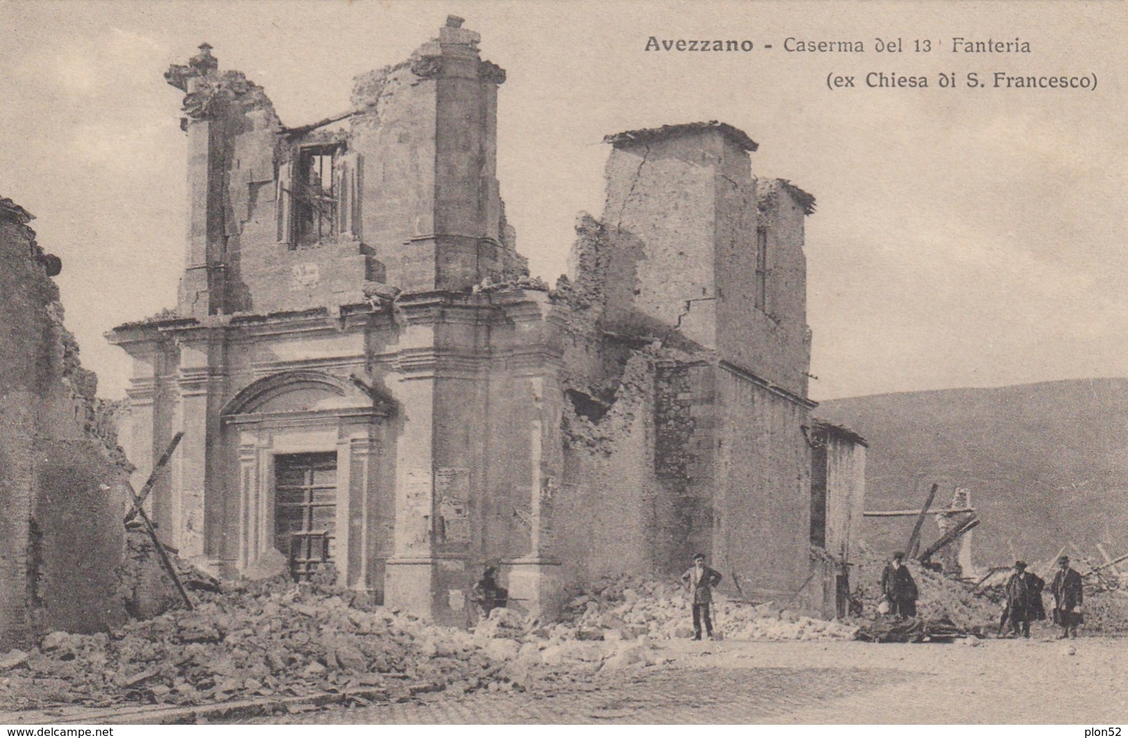 12228-AVEZZANO(L'AQUILA)-CASERMA DEL 13° FANTERIA-TERREMOTO DEL 1915-FP - Catastrofi