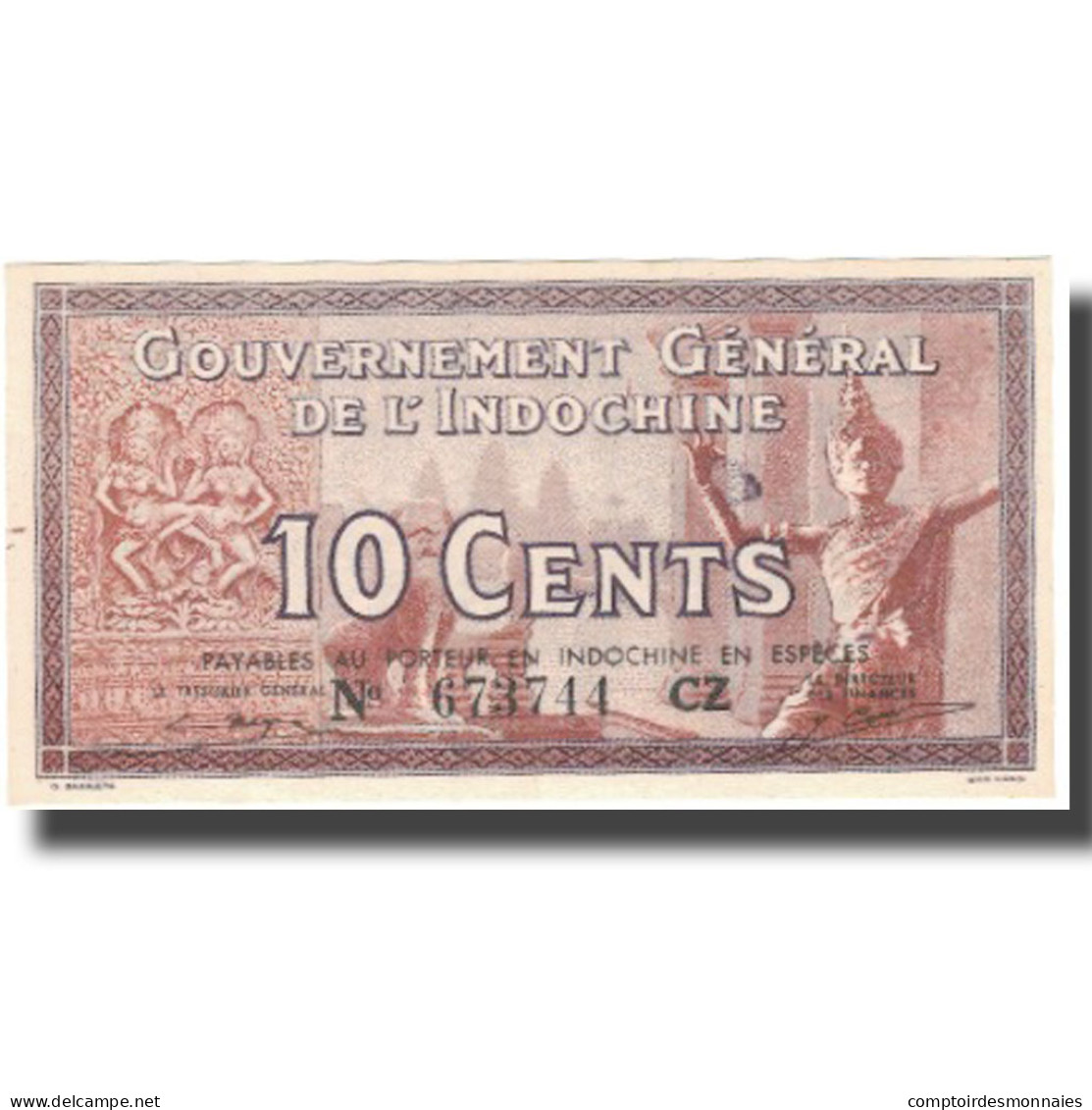 Billet, FRENCH INDO-CHINA, 10 Cents, Undated (1939), KM:85c, NEUF - Indocina