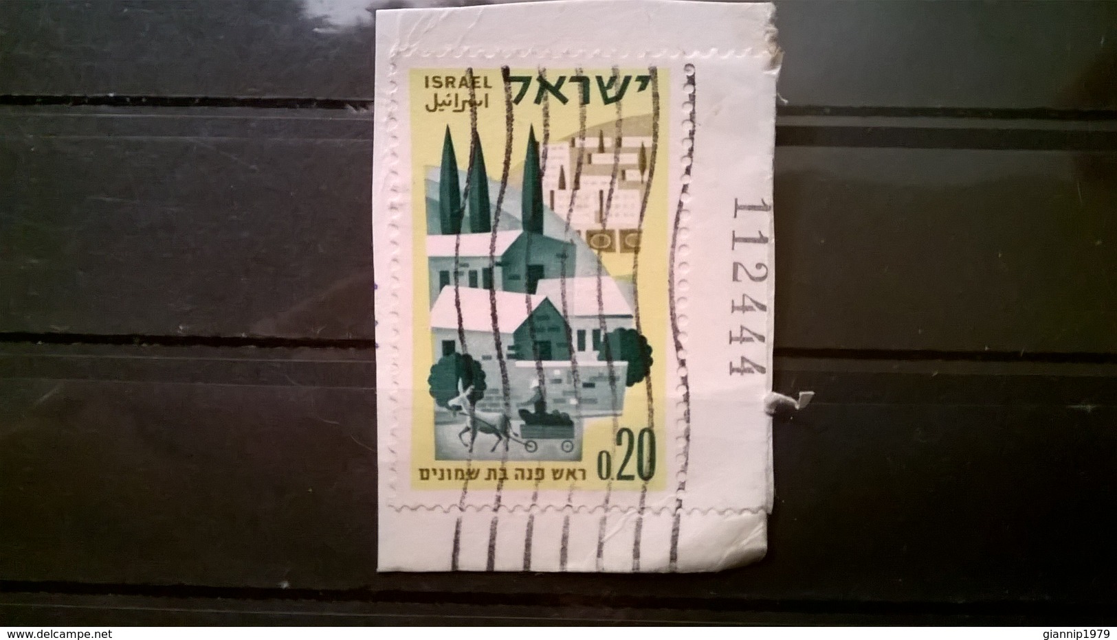 FRANCOBOLLI STAMPS ISRAELE ISRAEL 1962 SU FRAMMENTO 80 ANNI ROSH PINNA - Gebraucht (mit Tabs)