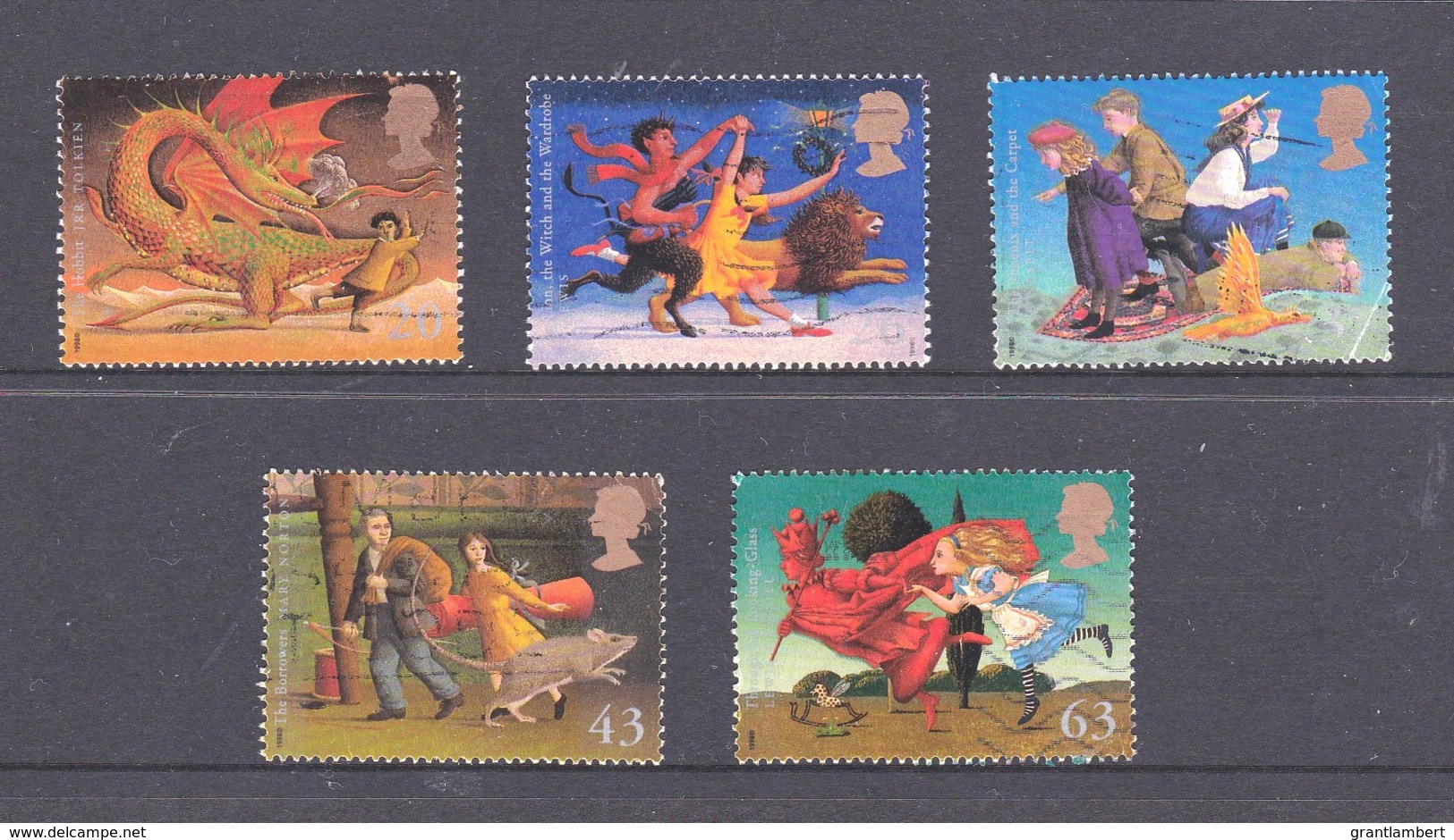 Great Britain 1998 Famous Children's Fantasy Novels Set Of 5 Used - Used Stamps