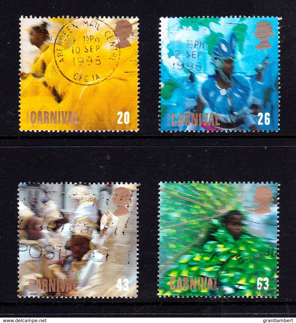 Great Britain 1998 Europa. Festivals. Notting Hill Carnival Set Of 4 Used - Used Stamps