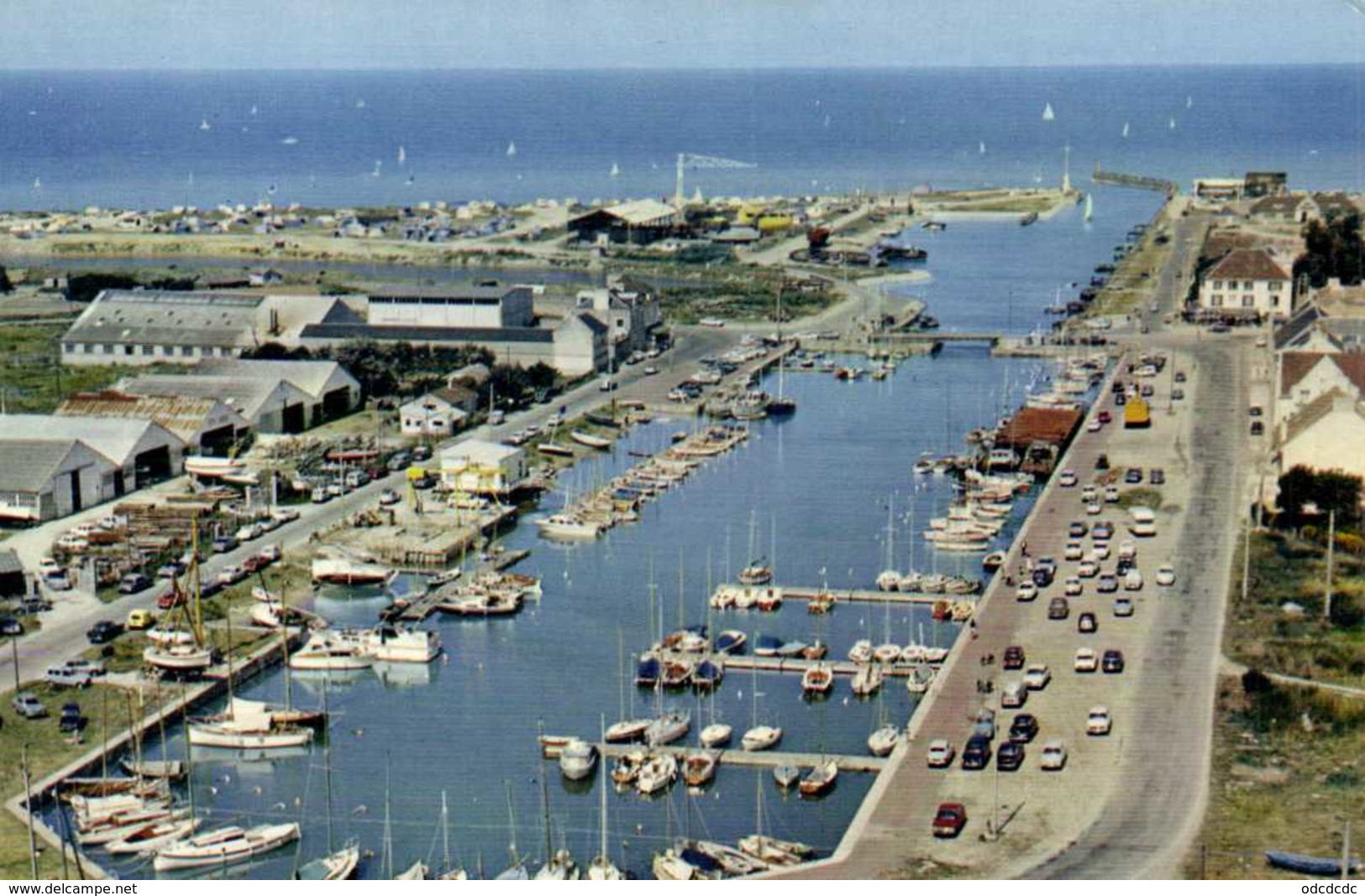 COURSEULLES Sur MER  (Calvados ) Vue Aérienne Generale Du Port Colorisée RV - Courseulles-sur-Mer