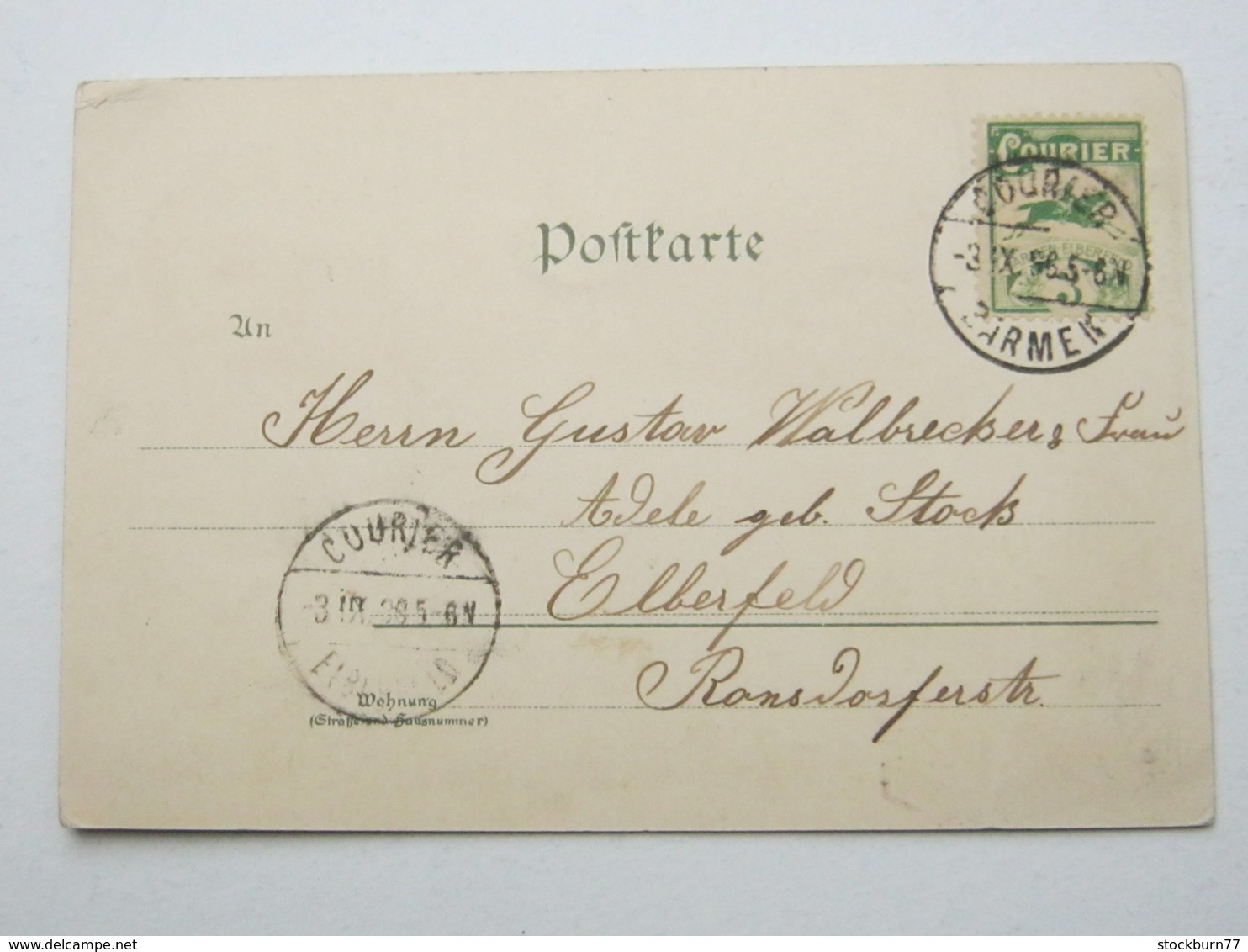 1896 , Barmen- Elberfeld , Stadtpostmarke Von Barmen Nach Elberfeld Verschickt , Coloransichtskarte - Briefe U. Dokumente