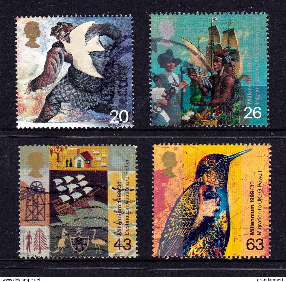 Great Britain 1999 Millennium Series: The Settlers' Tale Set Of 4 Used - Used Stamps