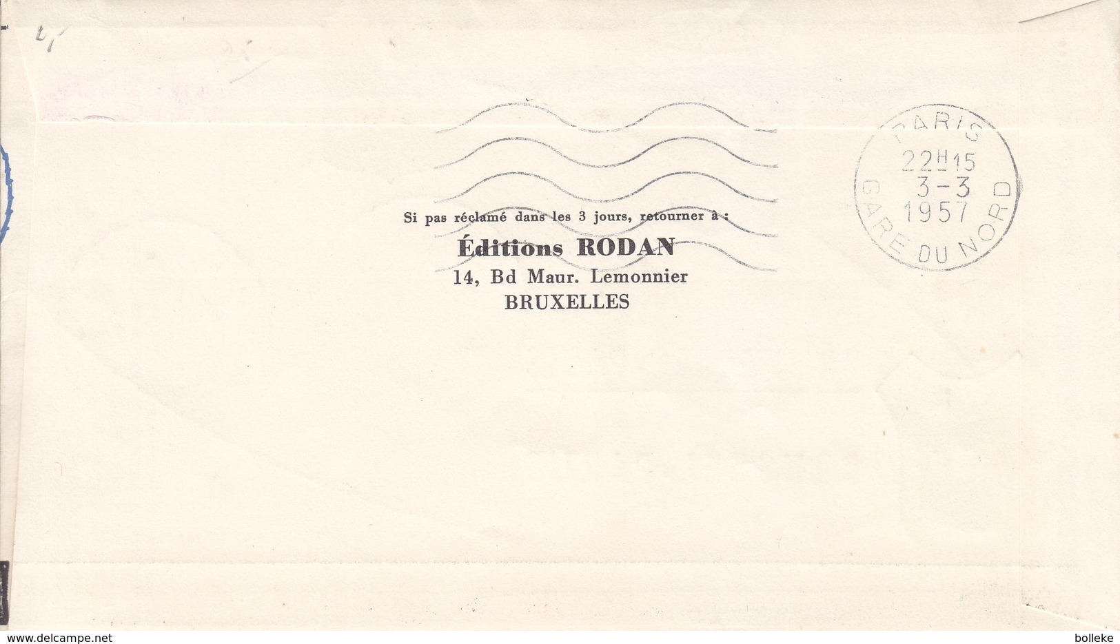 Belgique - Lettre De 1957 - Oblit Bruxelles - 1er Vol Par Hélicoptère Bruxelles Paris - Europa 56 - Lettres & Documents