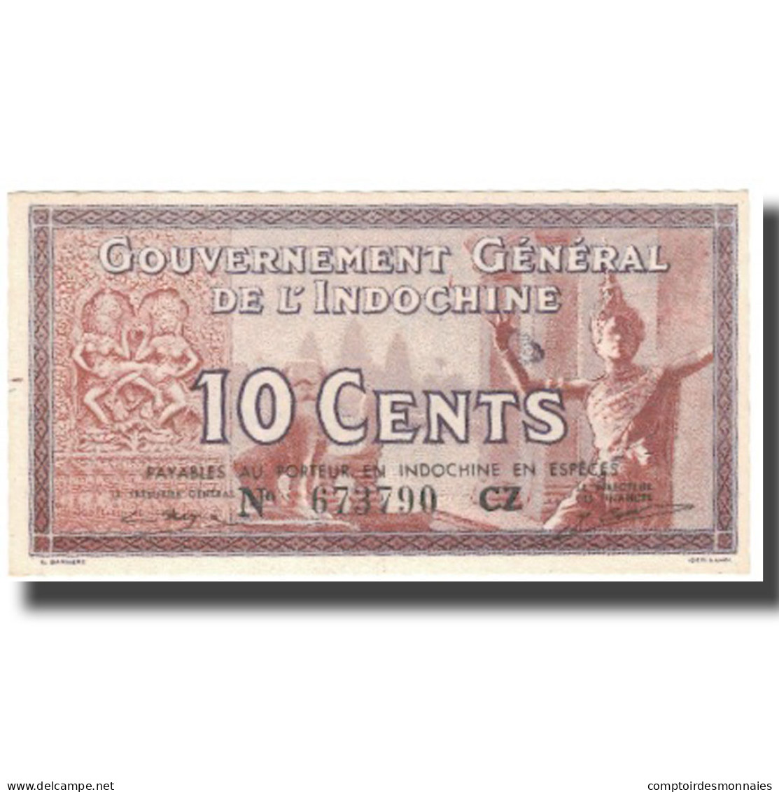 Billet, FRENCH INDO-CHINA, 10 Cents, Undated (1939), KM:85c, NEUF - Indochine