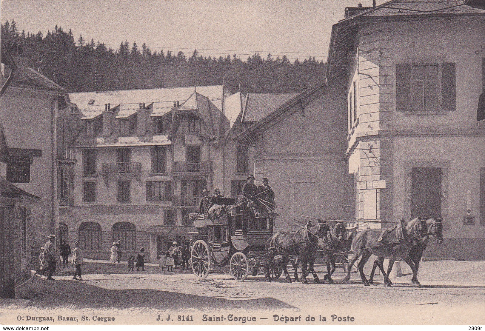 Depart De La Poste Diligence  Carte Neuve Superbe - Saint-Cergues