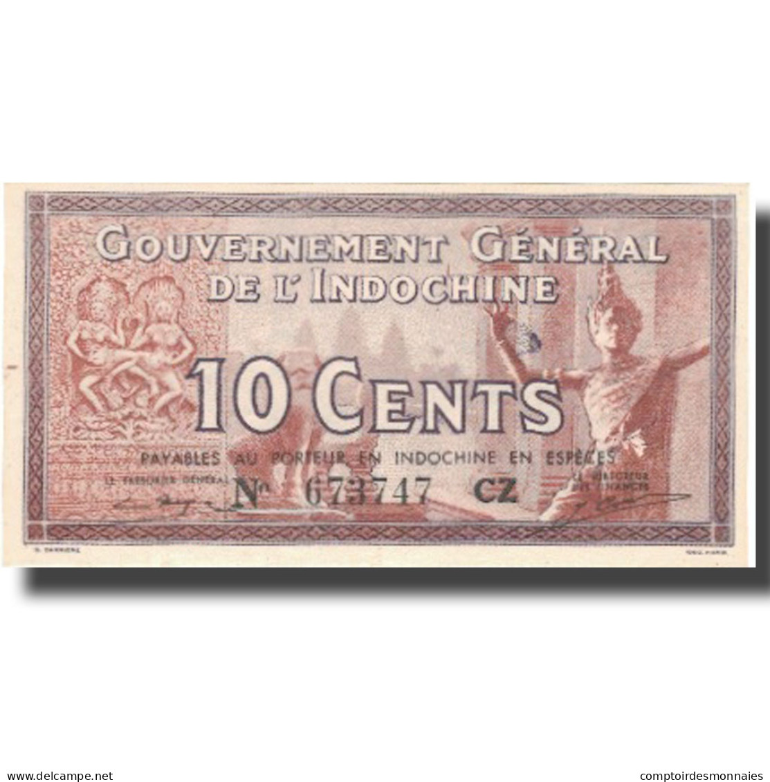 Billet, FRENCH INDO-CHINA, 10 Cents, Undated (1939), KM:85c, NEUF - Indocina