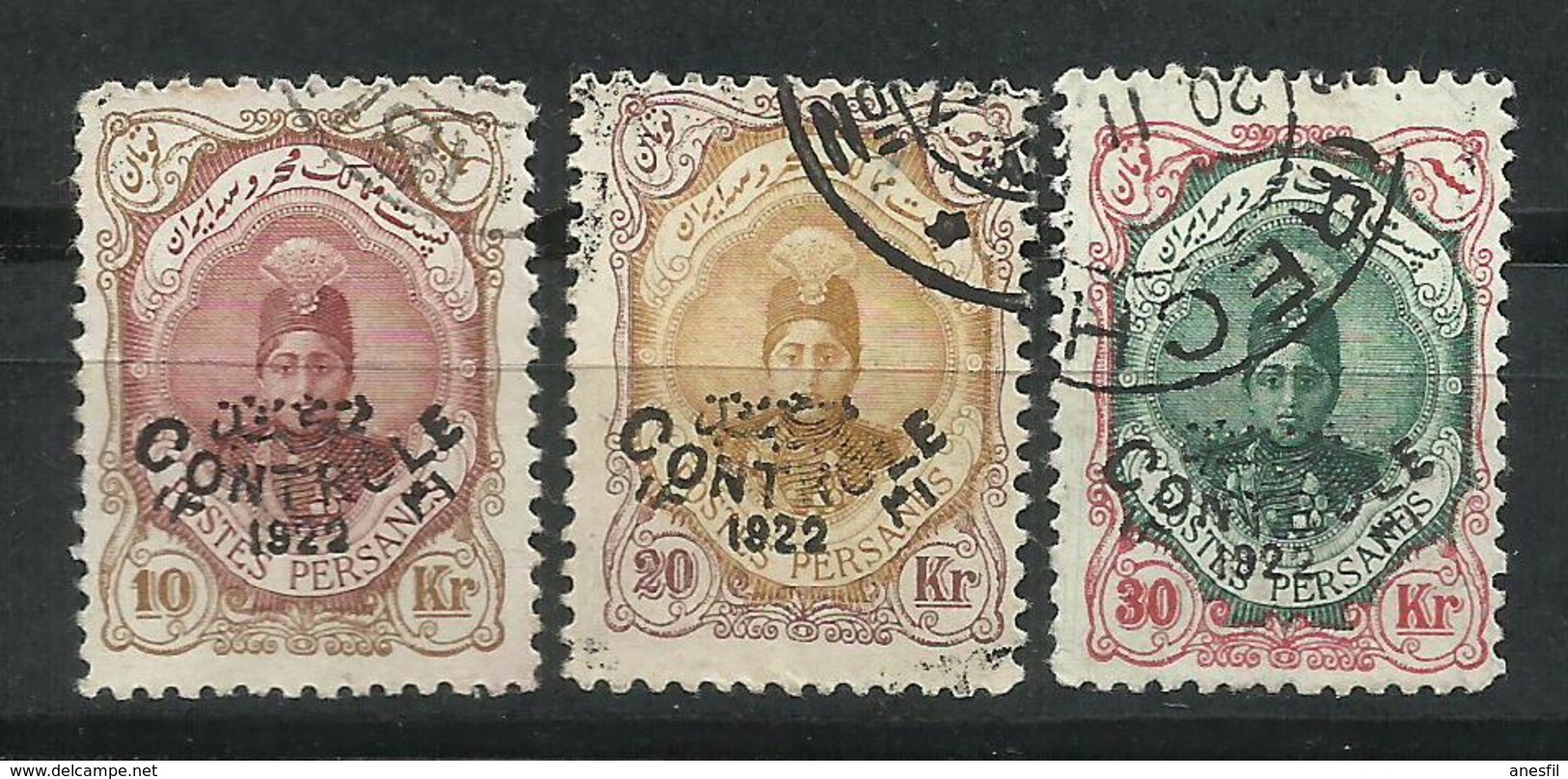 Irán. Reino De Persia. 1922-23. Sellos De 1911-13 Con Sobrecarga Bilingúe. - Irán