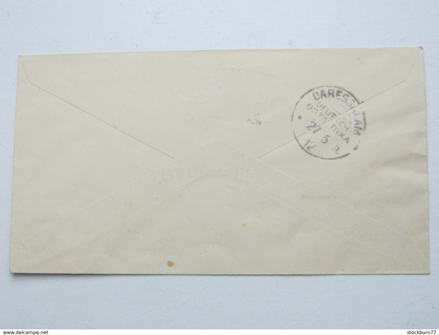 1912 , ZANSIBAR , 1 Rupiee On Registered Cover To German East Africa , Incomming Postmark On Backside - Zanzibar (...-1963)