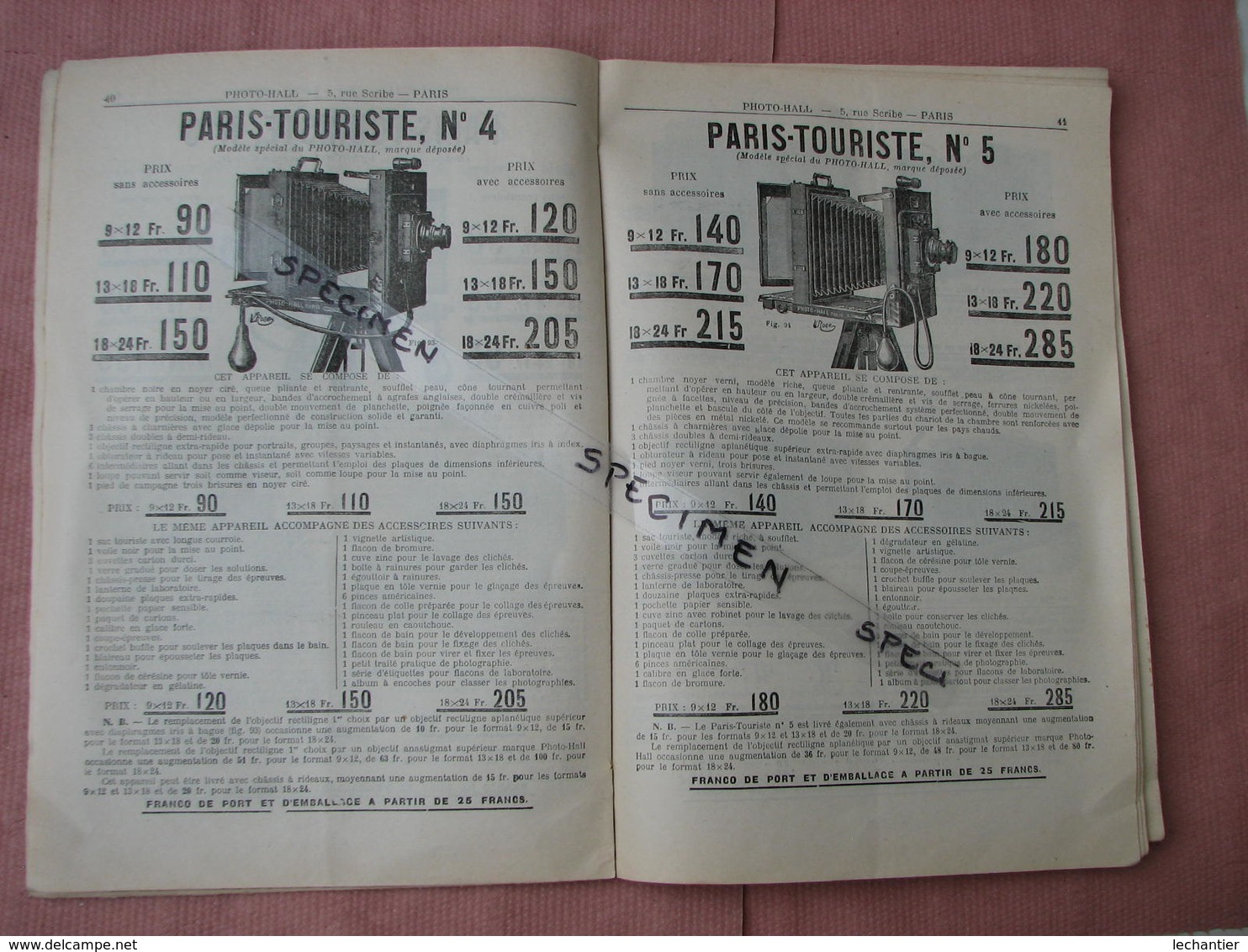 PHOTO-HALL 1908 Catalogue 112 Pages 18X26 Nombreux Clichés Sur Appareils - Appareils Photo
