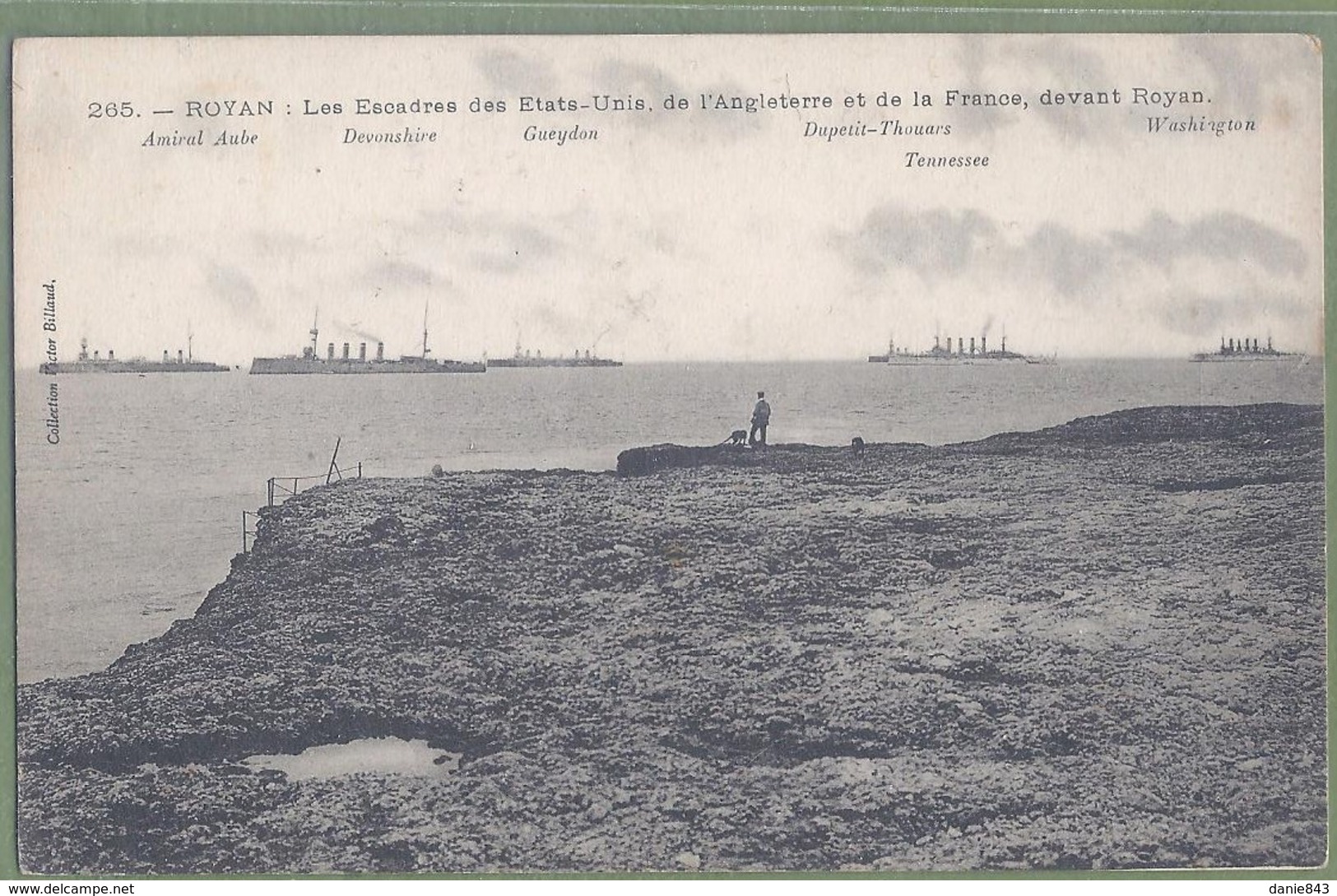 CPA MILITARIA MARINE - CHARENTE MARITIME - LES ESCADRES DES ÉTATS UNIS, DE L'ANGLETERRE ET DE LA FRANCE DEVANT ROYAN - - Royan