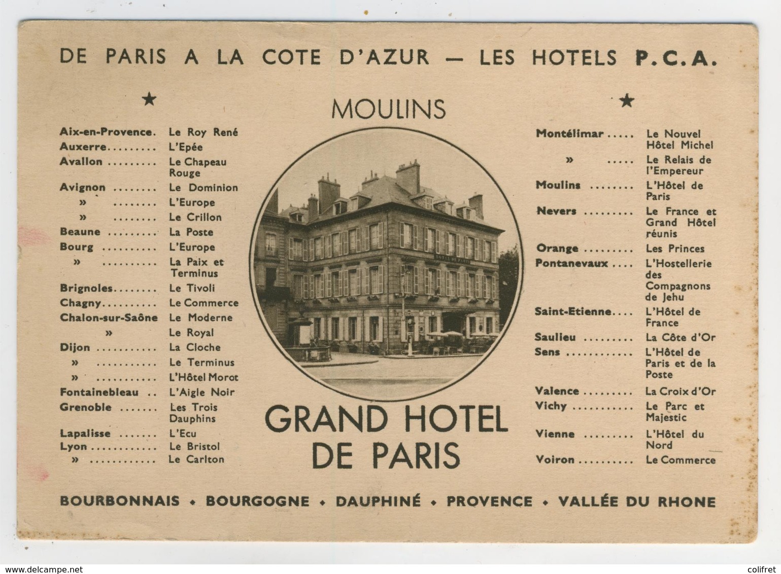 03 - Moulins       Grand Hôtel De Paris - Moulins