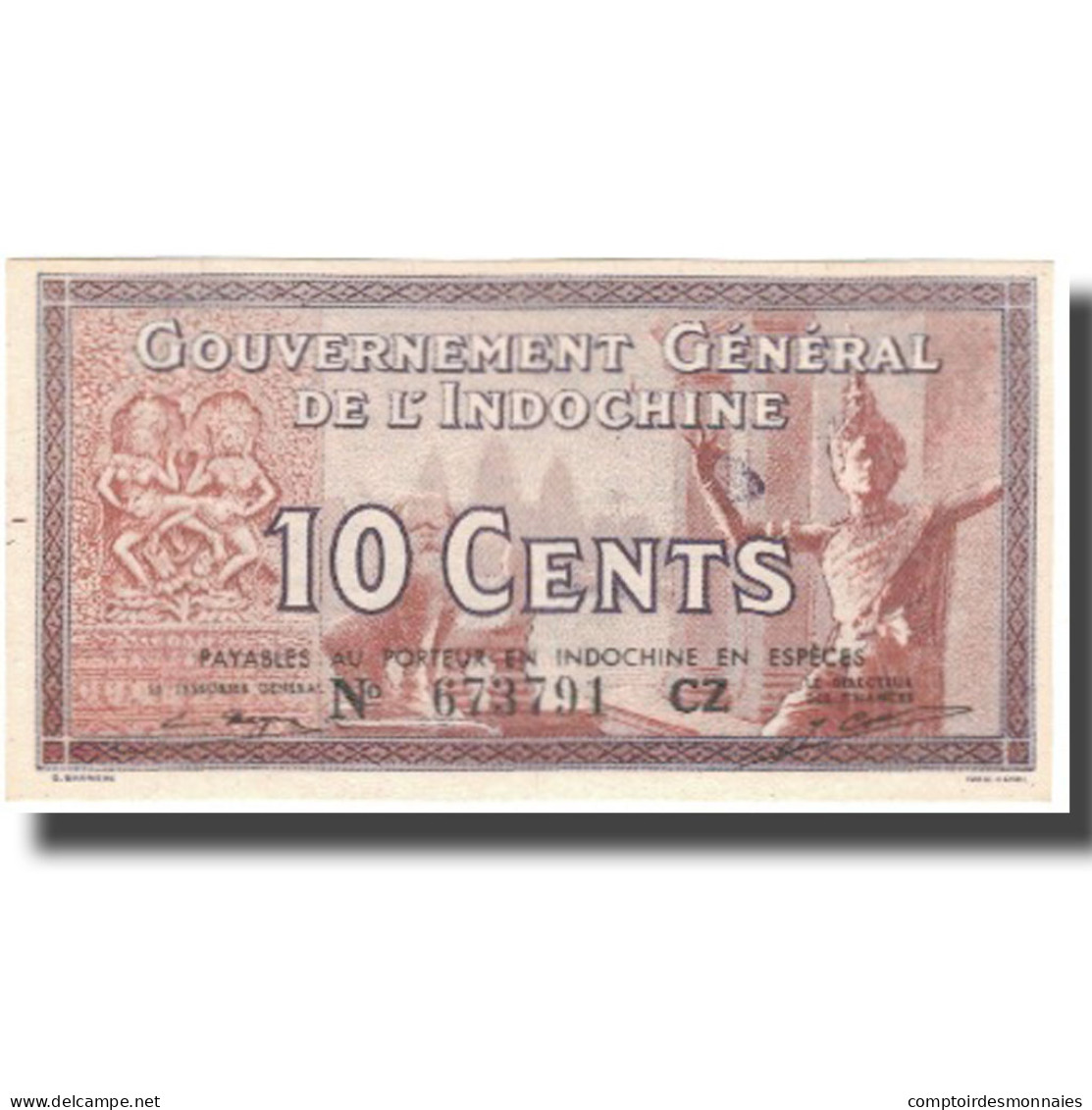 Billet, FRENCH INDO-CHINA, 10 Cents, Undated (1939), KM:85c, NEUF - Indocina