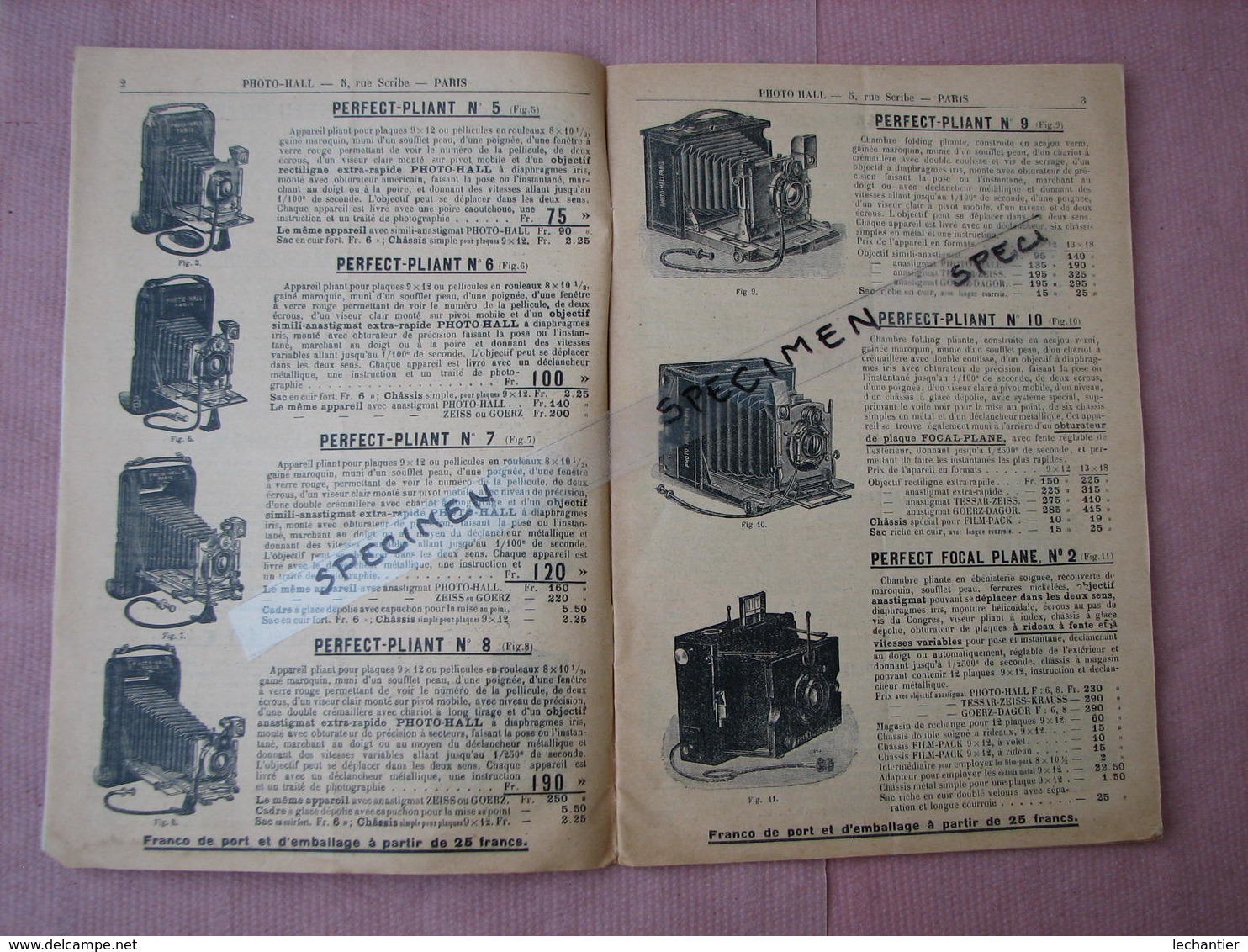 PHOTO  HALL 1910 Catalogue 32 Pages 10X24  TBE Voir Photos - Cameras