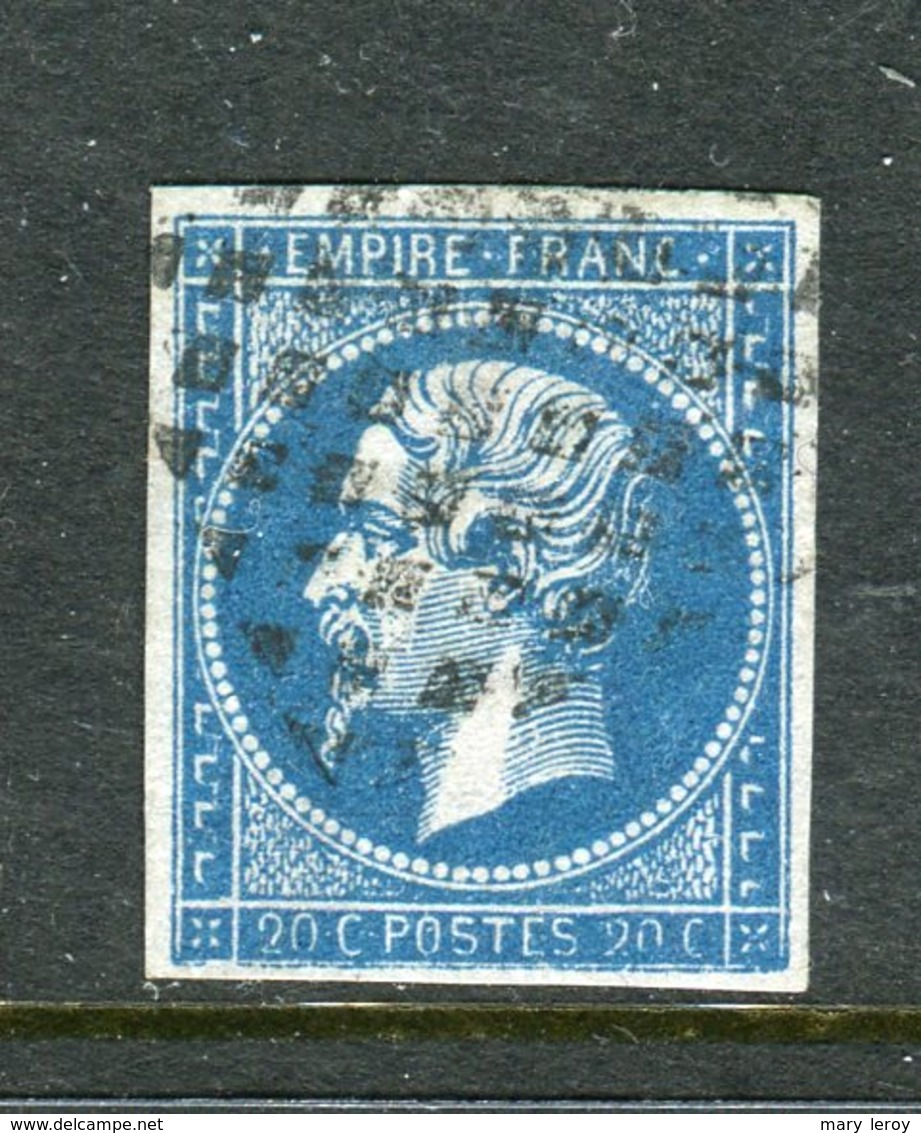 Rare N° 14A Cachet Sarde - Signé Calves - 1853-1860 Napoléon III