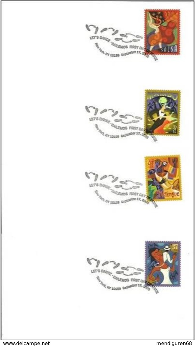 VERINIGTE STAATEN ETATS UNIS USA 2005 LET'S DANCE - BAILEMOS SET OF 4V FDC SC 3939-42 YV 3699-3702 MI 3977-80 SG 4477-80 - 2001-2010