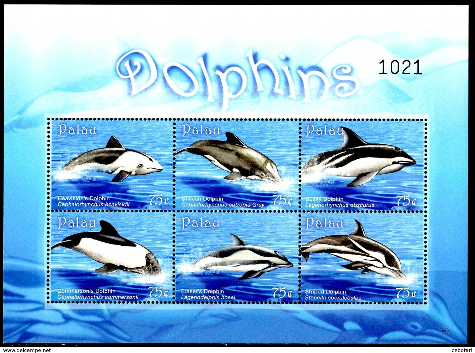 PALAU 2009** - Delfini / Dolphins - Block Di 6 Val. MNH, Come Da Scansione., - Delfini