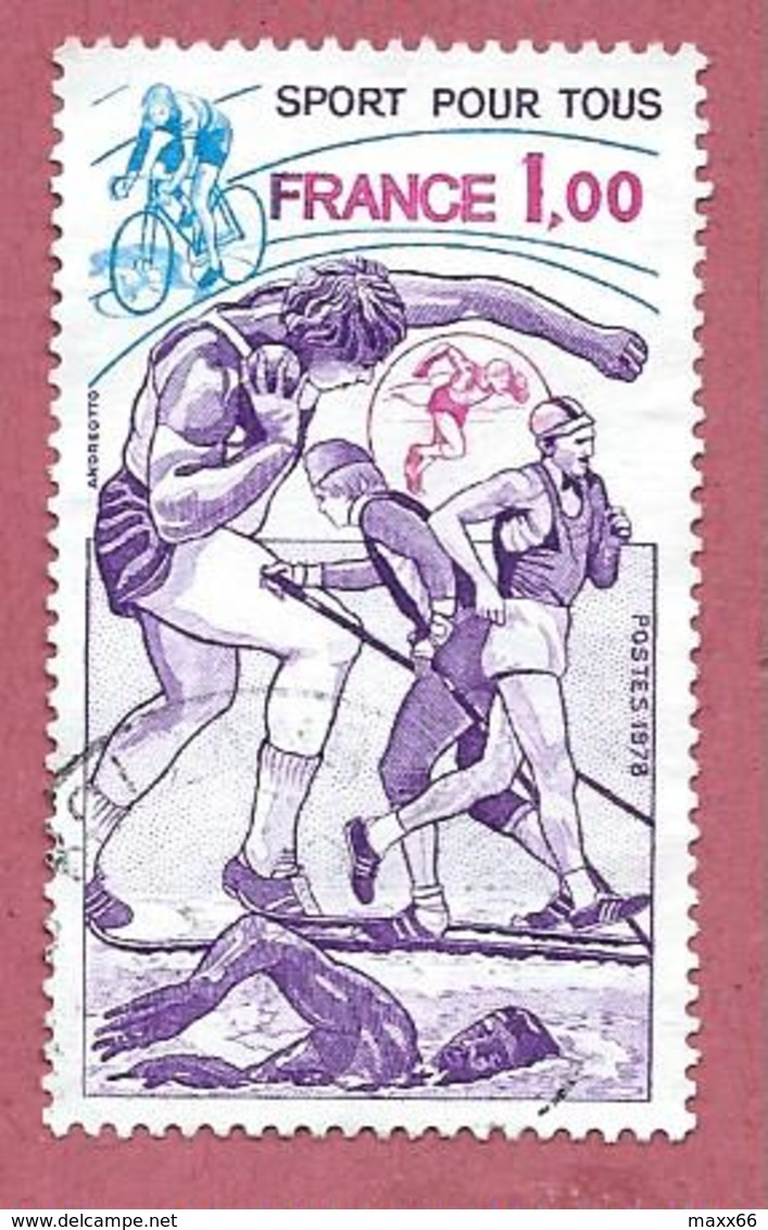 FRANCIA USATO - 1978 - Sport Pour Tous - 1 Franc - Michel FR 2125 - Usati