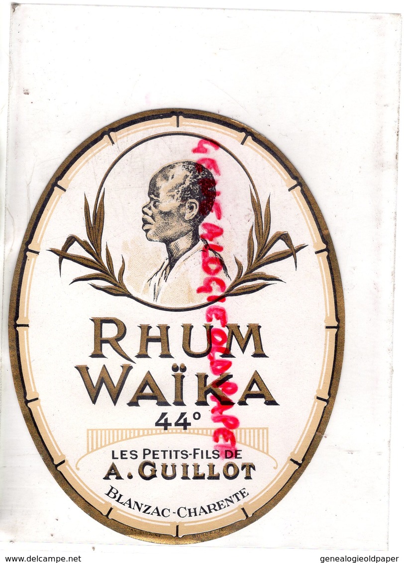 16- BLANZAC- ETIQUETTE RHUM WAIKA -LES PETITS FILS DE A. GUILLOT - Rum