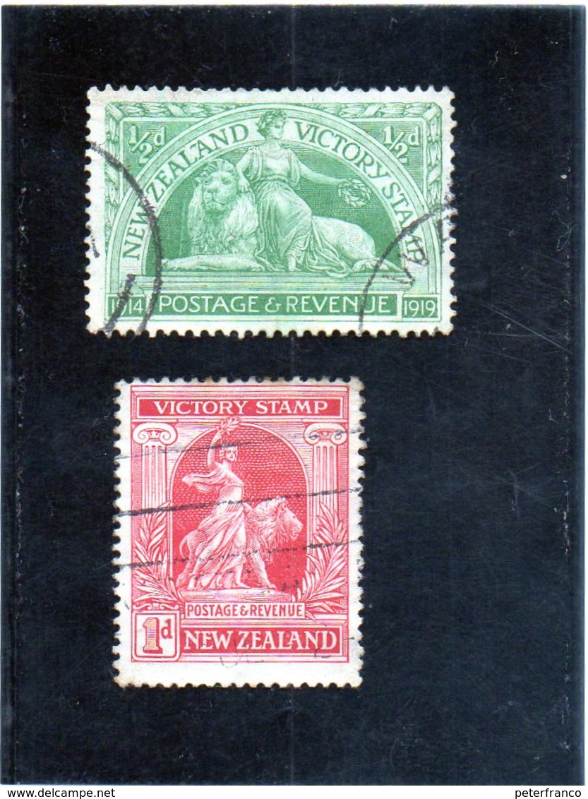 B - 1920 Nuova Zelanda - Victory - Used Stamps