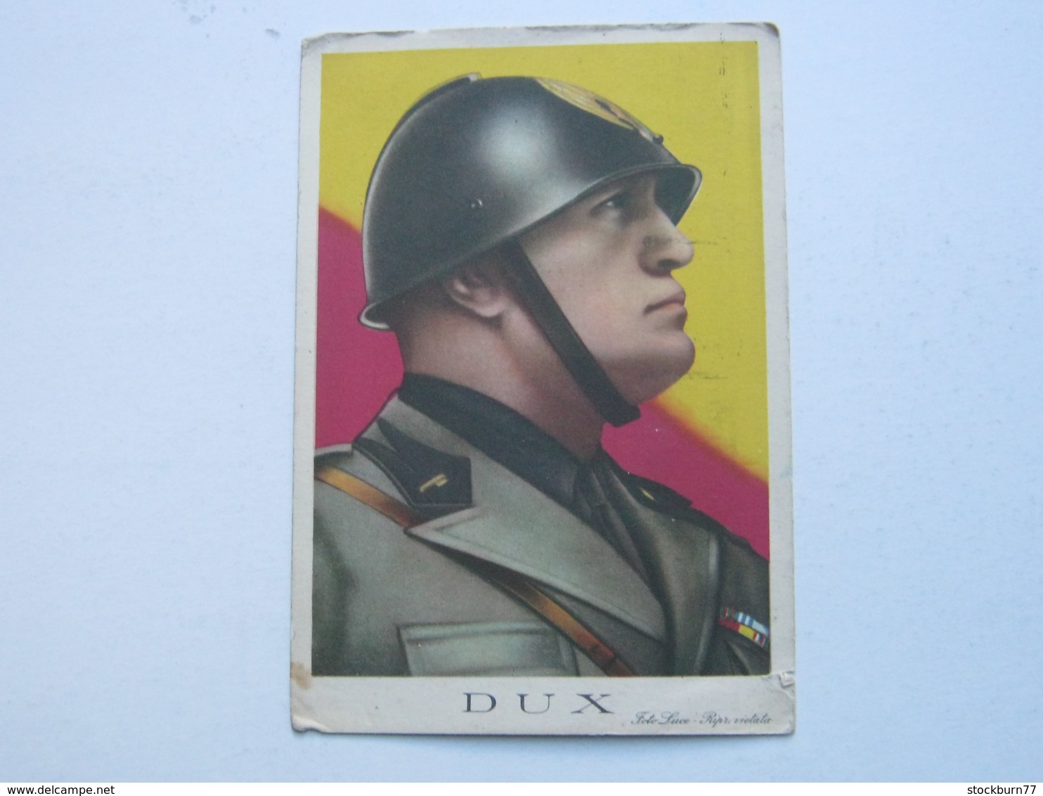1936 , Mussolini , Propagandakarte Verschickt, Beförderungsspuren - Briefe U. Dokumente