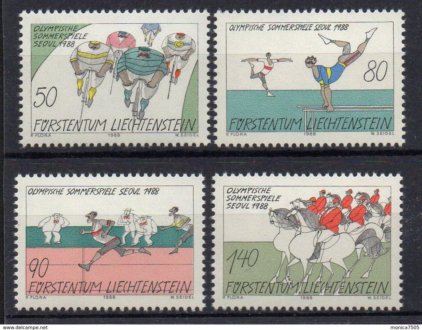 LIECHTENSTEIN ( POSTE ) : Y&T N°  888/891  TIMBRES  NEUFS  SANS  TRACE  DE  CHARNIERE . - Neufs