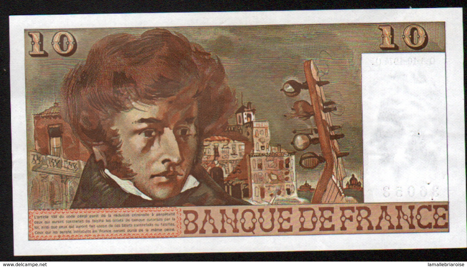 Billet 10 Francs Berlioz, Q.3-10-1974.Q.    U.122 - 10 F 1972-1978 ''Berlioz''