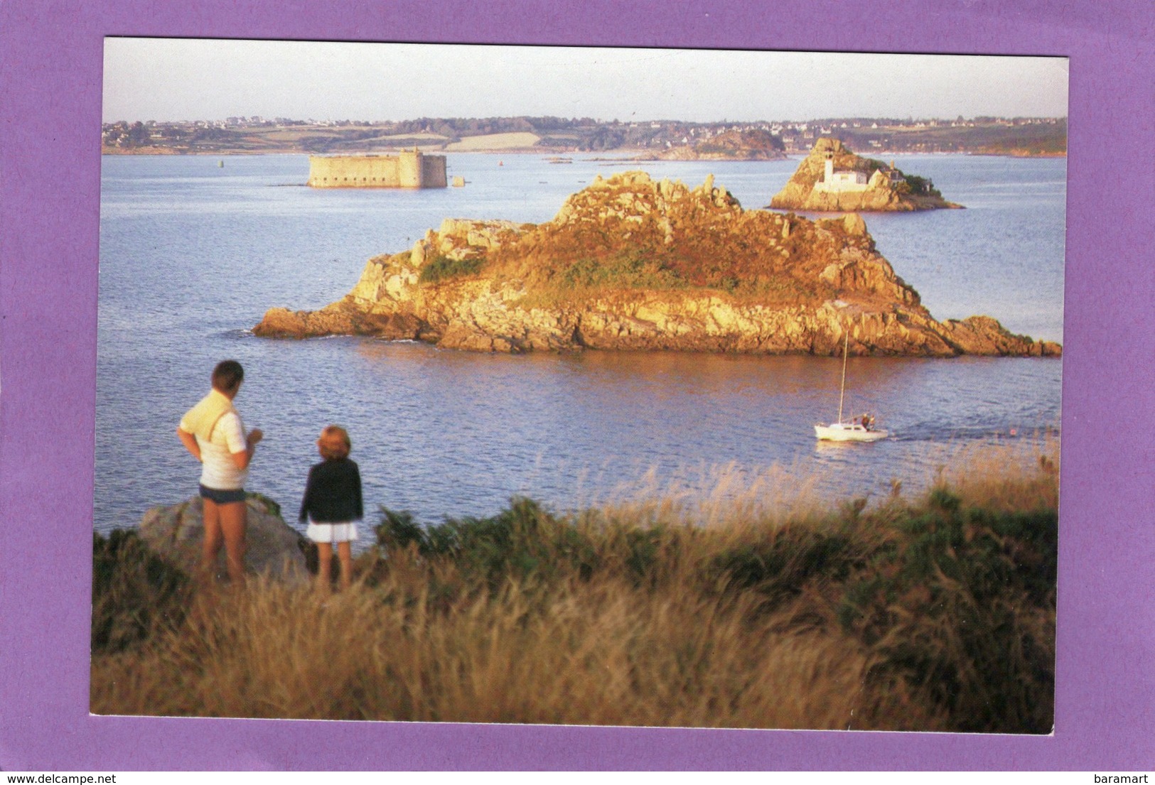 29 CARANTEC Dans La Baie De Morlaix L'île Louet Et Le Château Du Taureau - Carantec