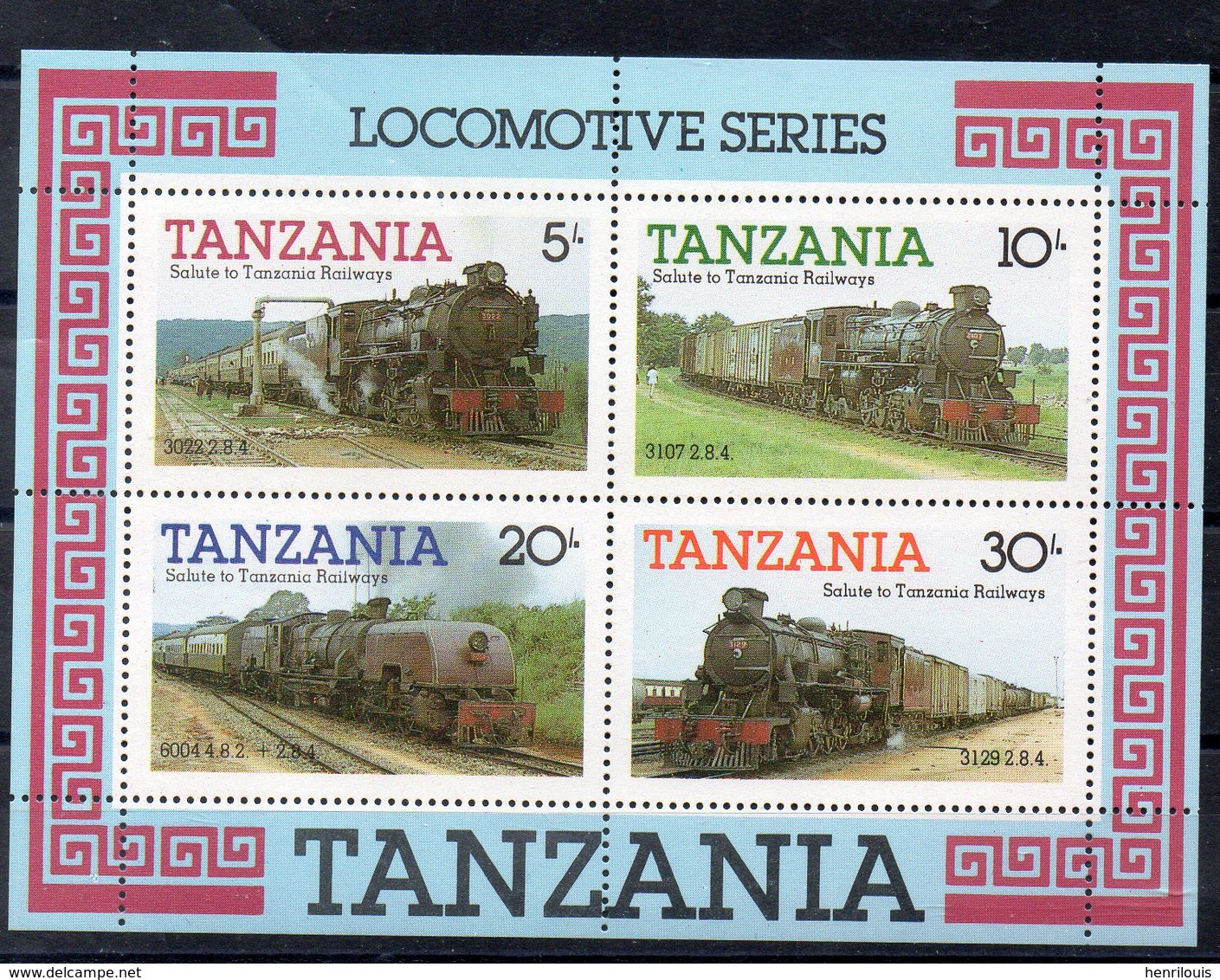 TANZANIE  Timbres Neufs ** De 1985  ( Ref 5872 )  Transport- Trains - Tanzanie (1964-...)