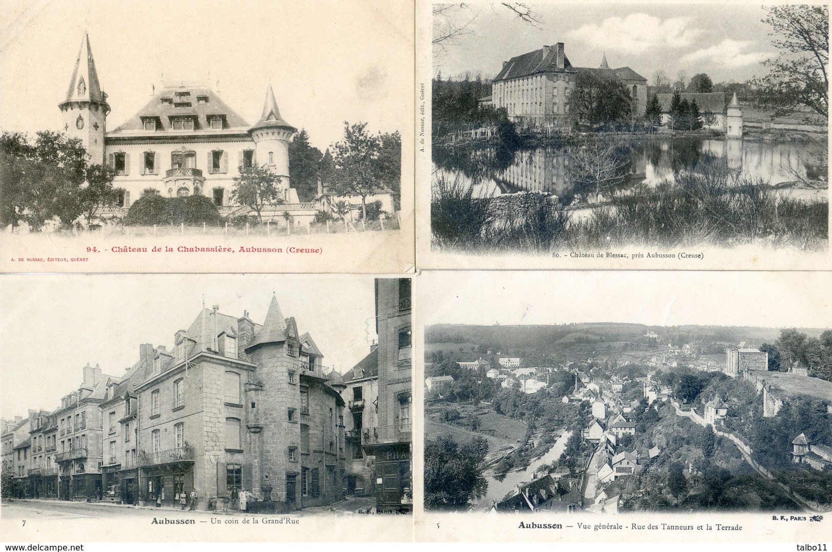 23 - Aubusson Et Environs - Lot De 7 Cartes - Vaveix, Gare, Chabassière, Terrade, Blessac - Aubusson