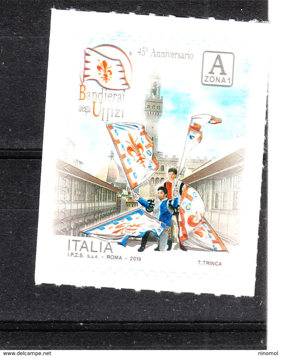 Italia   -  2018. Sbandieratori Fiorentini. Folklore. Florentine Flag-wavers. Self Adhesive. MNH - Francobolli