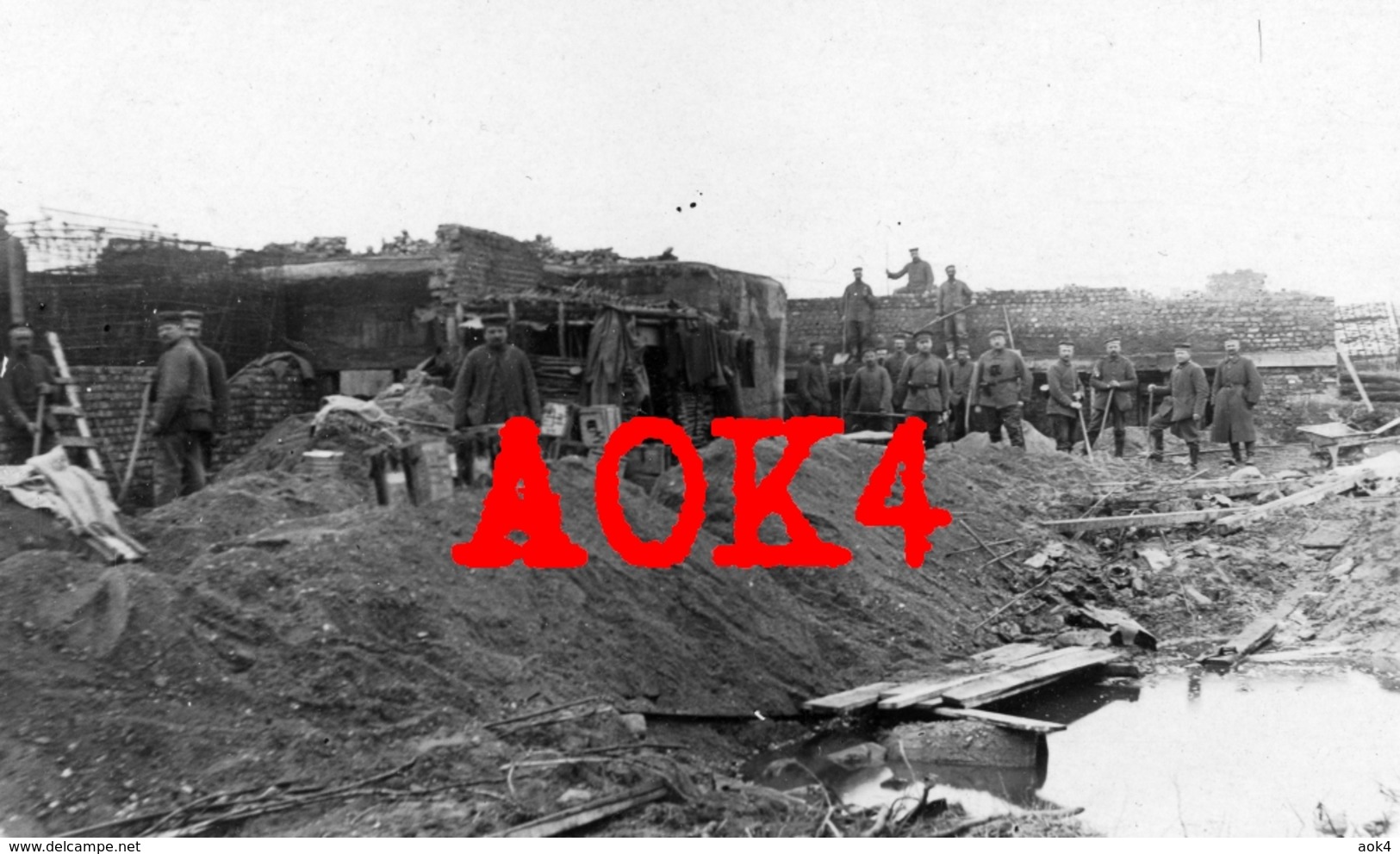DIKSMUIDE Stuivekenskerke Tervate Haus Kutscher Yser Flandern IJzer 1917 Bunker Minenwerfer MEBU Beton - Diksmuide