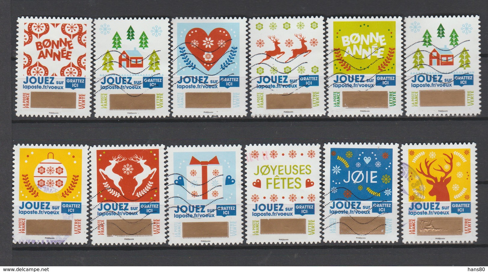 A26 - 2018 - SERIE COMPLETE OBLITEREE "LES TIMBRES A GRATTER" - Autres & Non Classés