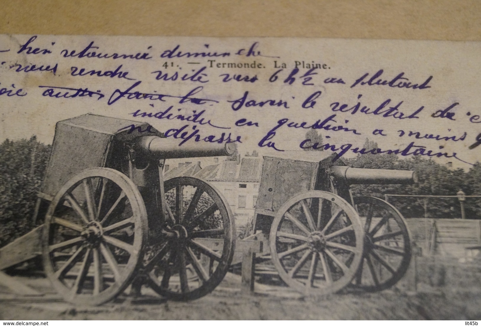 Termonde 1912,la Plaine,les Canons,belle Carte Ancienne Pour Collection - Autres & Non Classés