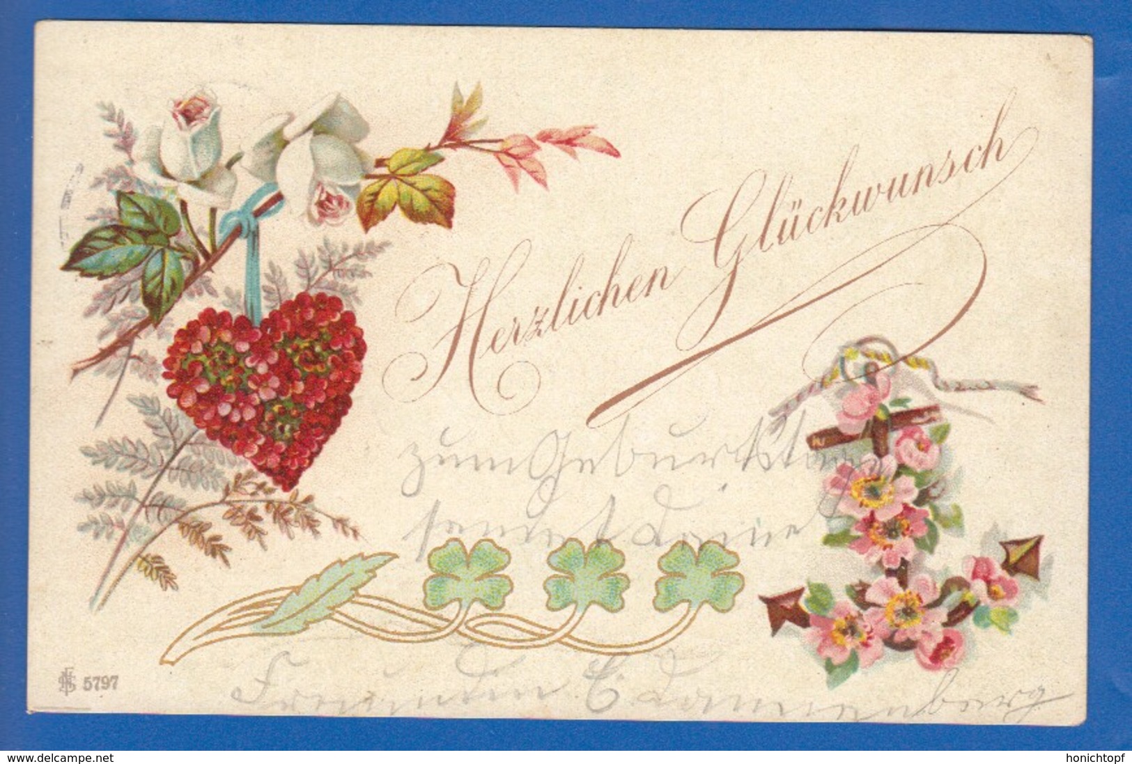 Blumen; Fleurs; 1902 Stempel Niedersessmar - Blumen