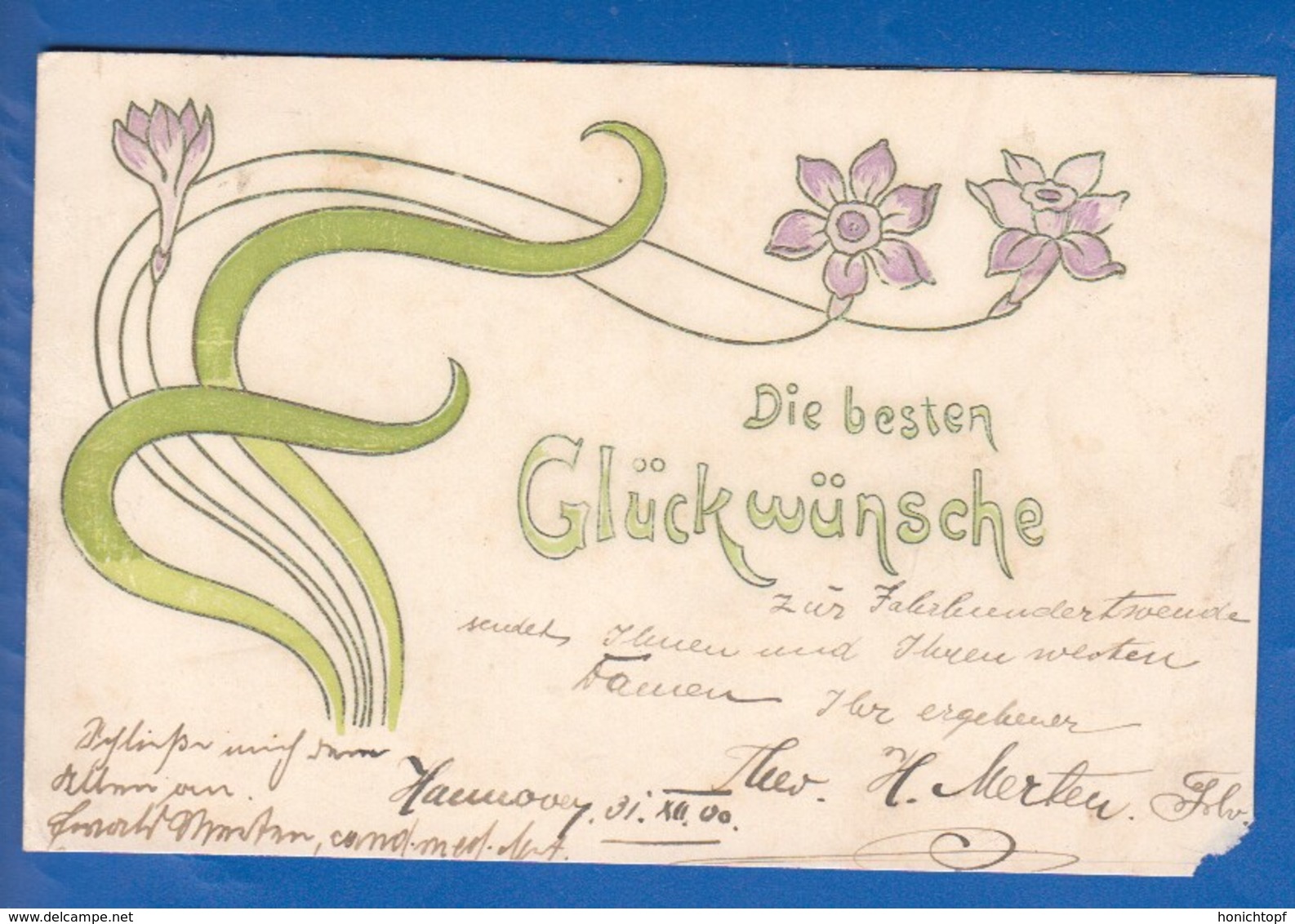 Blumen; Fleurs; 1900; Art Nouveau; Prägekarte; Gaufrée - Blumen