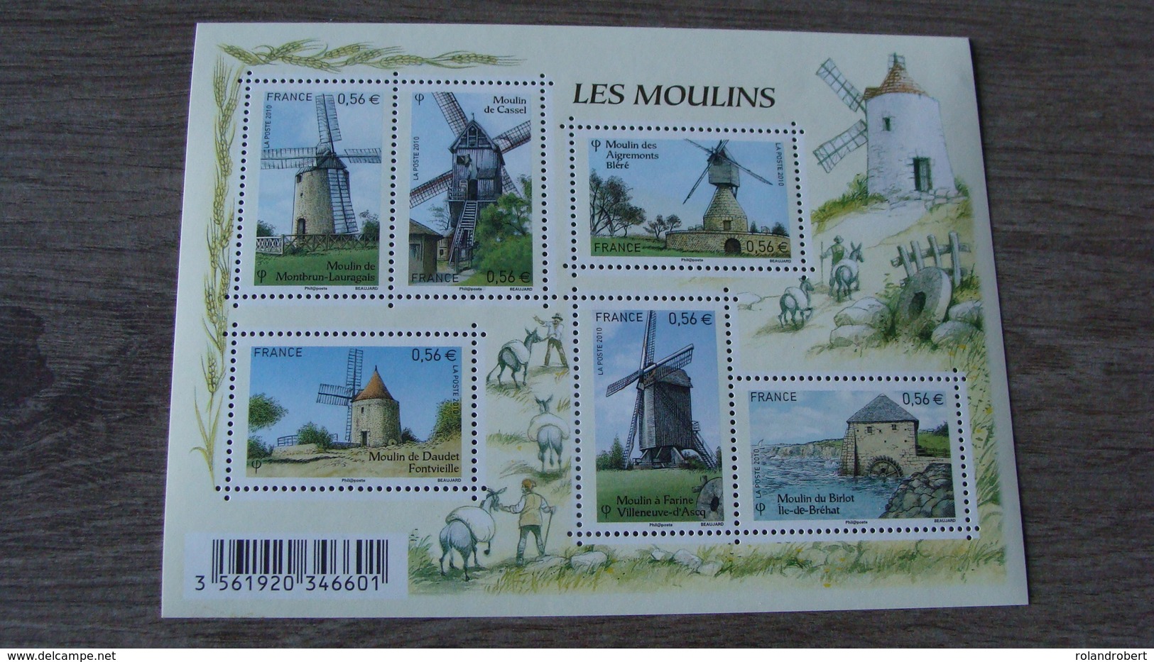 Les Moulins - Feuille N° F4485 (6 Timbres 4485 à 4490) - Année 2010 - Neuf** - Neufs