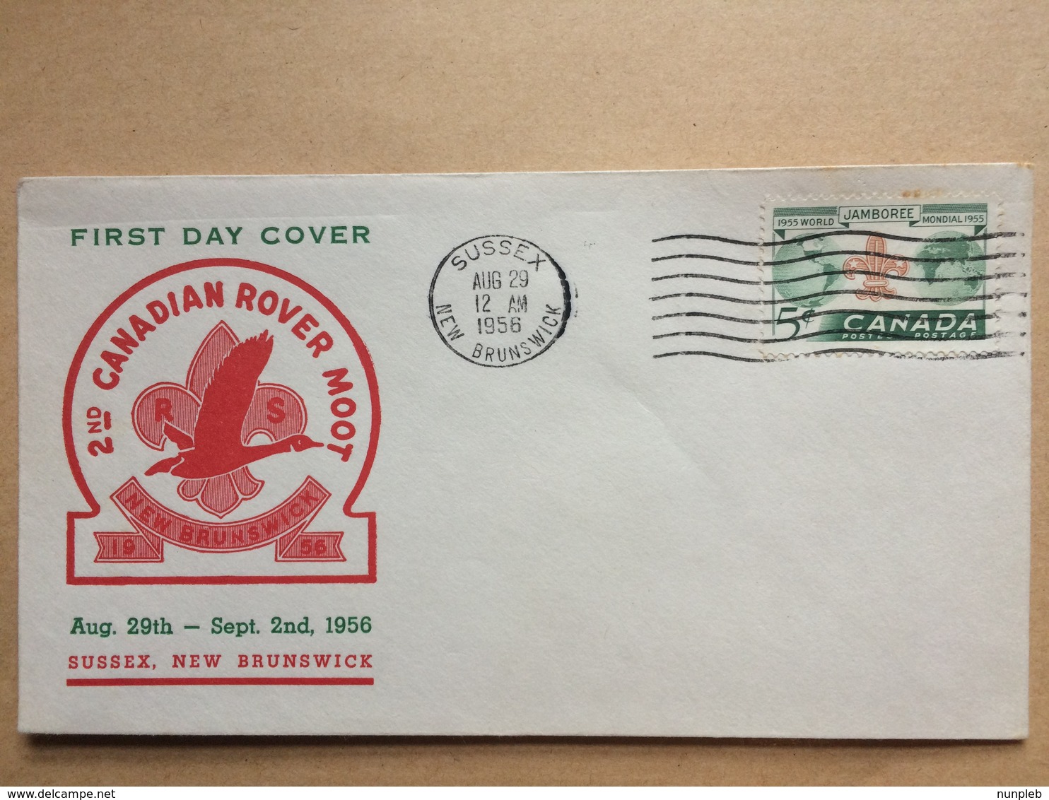 CANADA 1956 Cover -  2nd Canadian Rover Moot - Cartas & Documentos