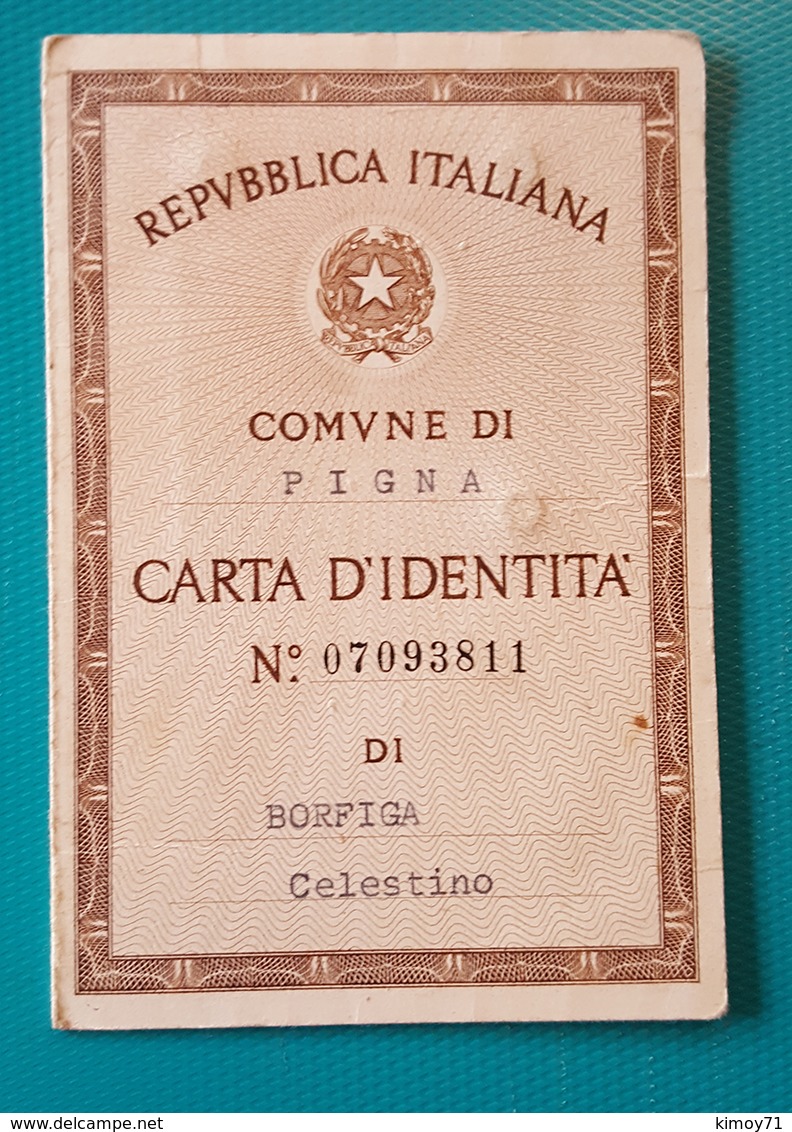 Carta D'Identità, 1972. - Documents Historiques