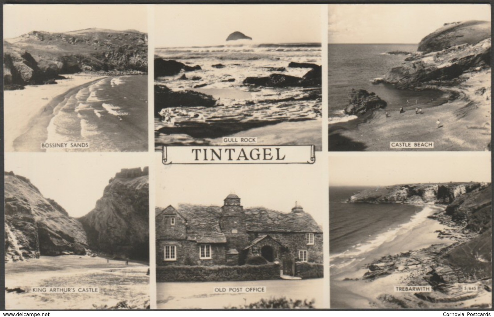 Multiview, Tintagel, Cornwall, C.1953 - Overland Views RP Postcard - Other & Unclassified