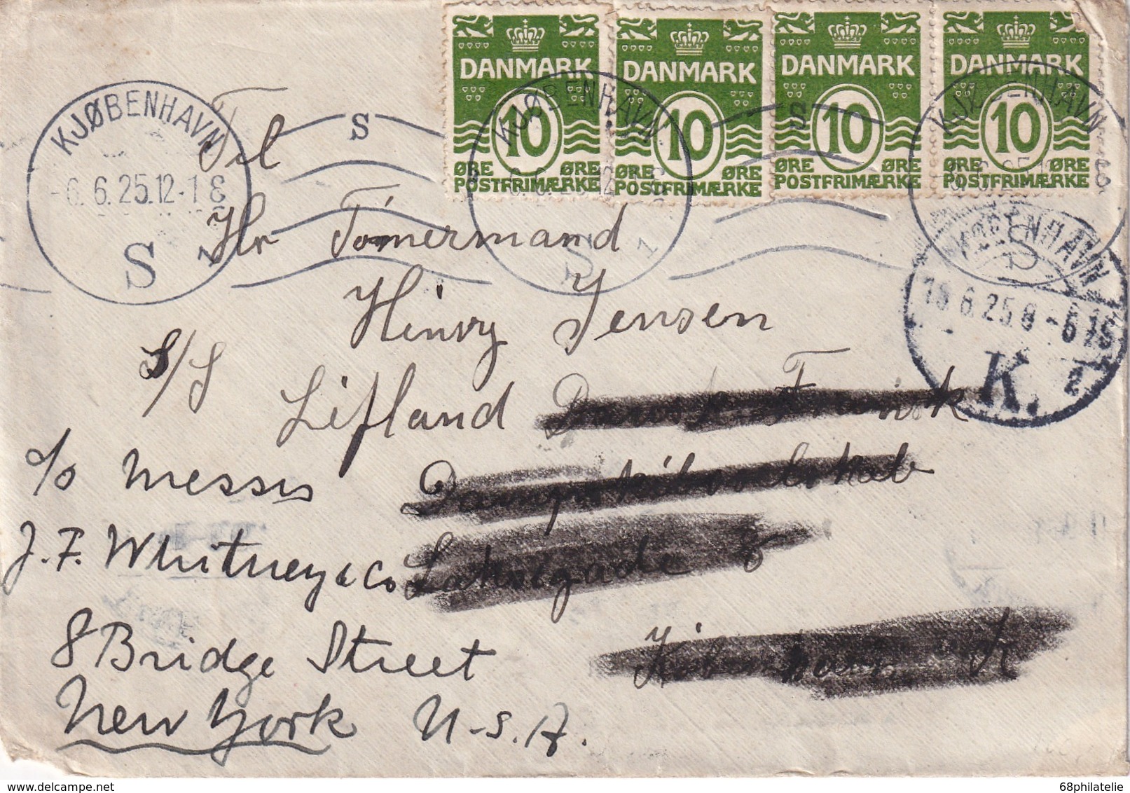 DANEMARK 1925 LETTRE DE COPENHAGUE - Lettres & Documents