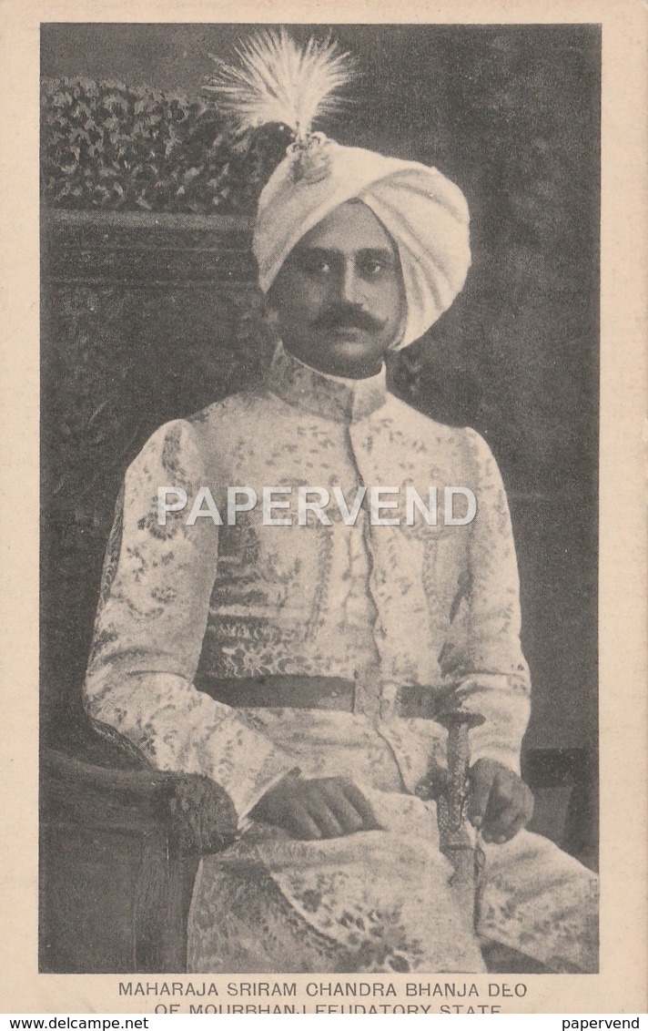 India  Maharaja Sriram  Chandra Bhanja Deo Of Mourshanj Feudatory State Id429 - Inde